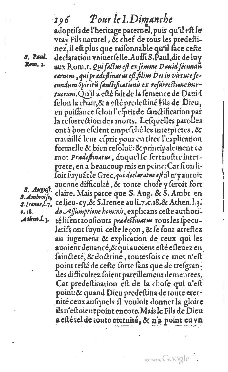 1607 - Nicolas Du Fossé - Trésor quadragésimal - T 01 - BM Lyon