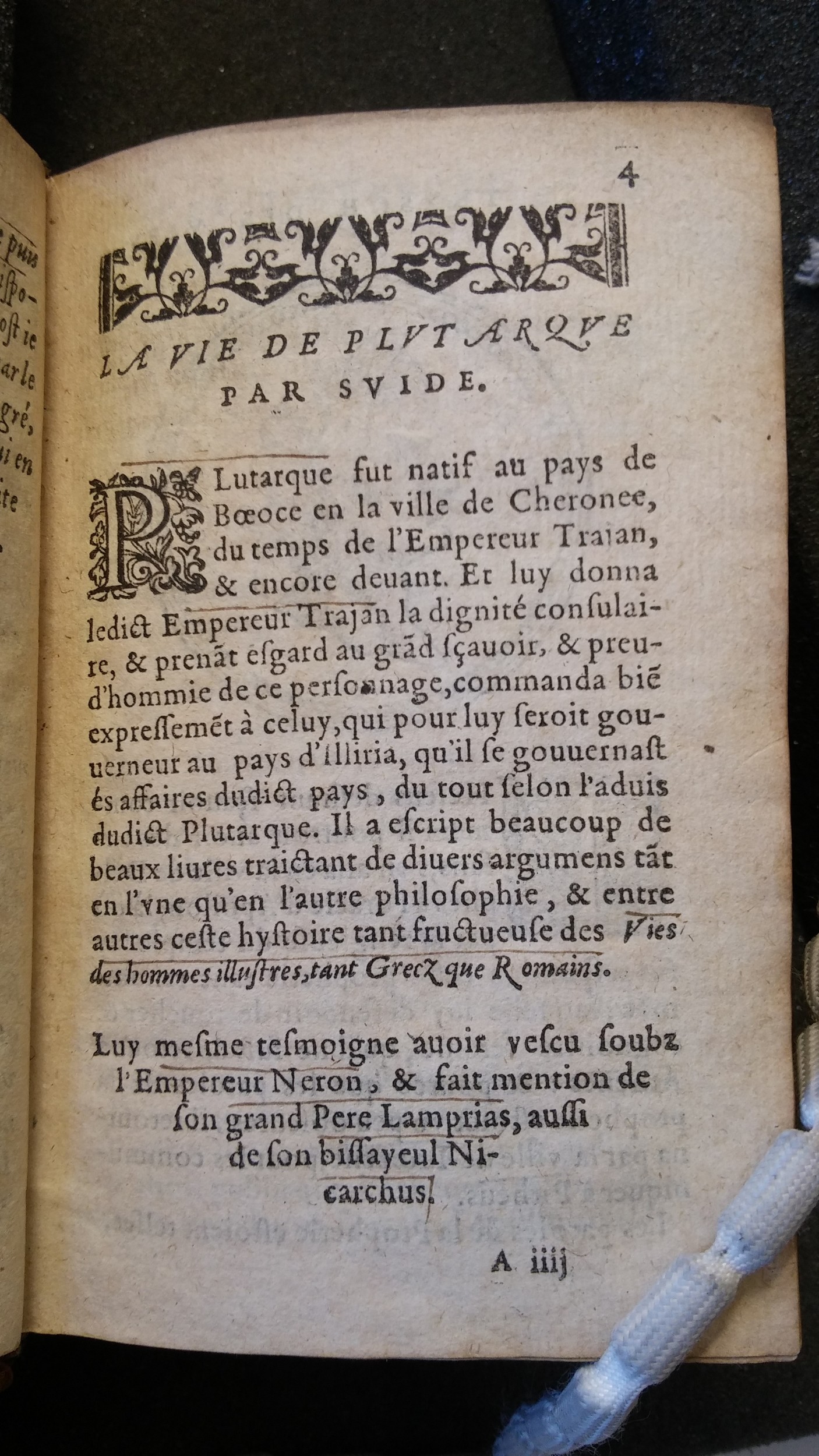 1577 - Claude Micard - Trésor des vies de Plutarque - Saint-Gallen