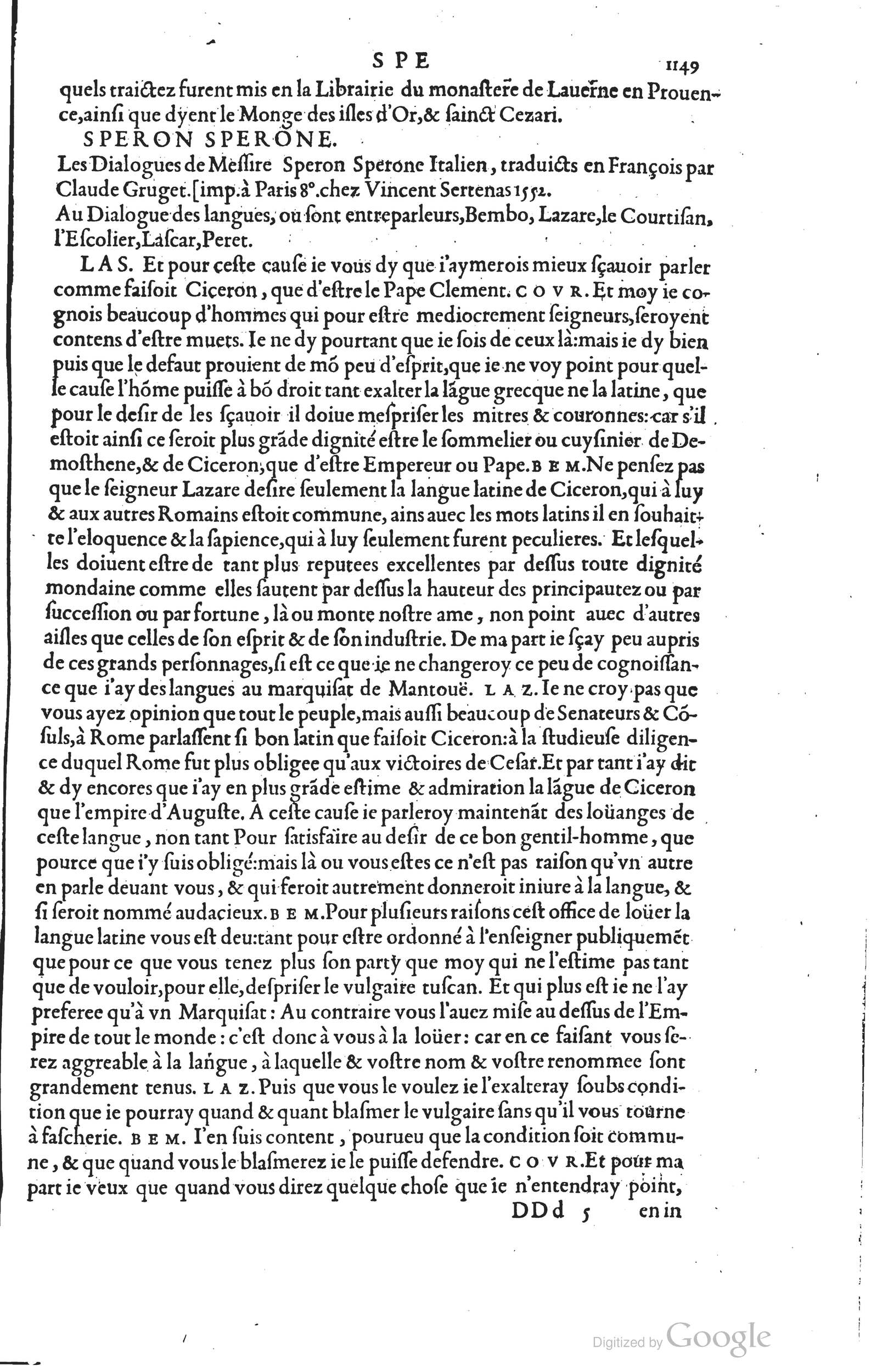 1585 - Barthélemy Honorat - Bibliothèques françaises - BSB Munich