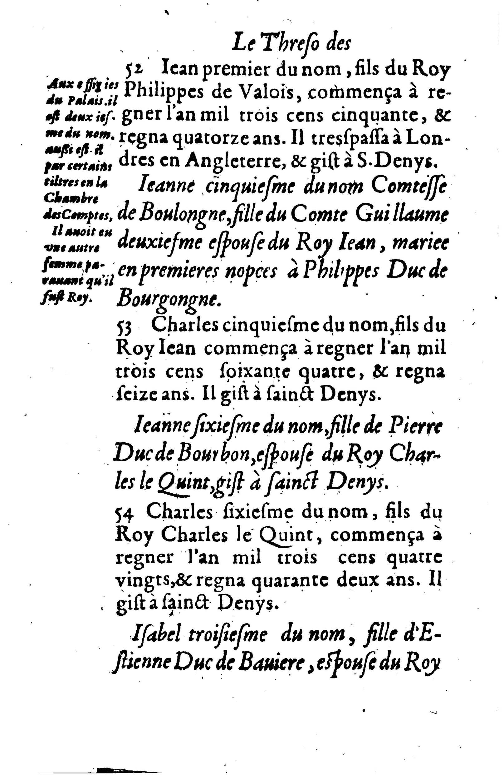 1617 - Jean Corrozet - Trésor des histoires de France - BM Lyon