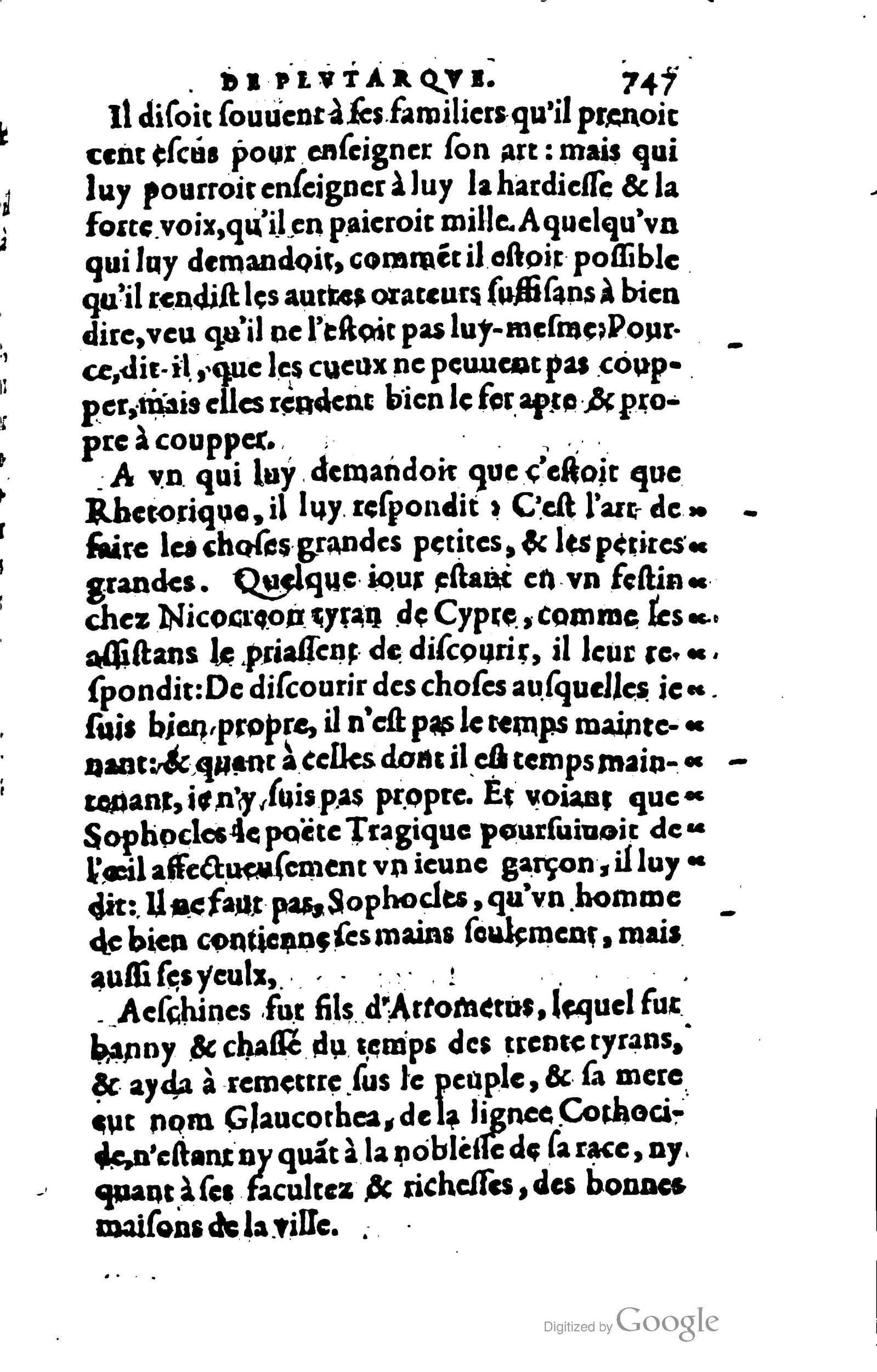1578 - Jean Poupy - Trésor des morales de Plutarque - BSB Munich