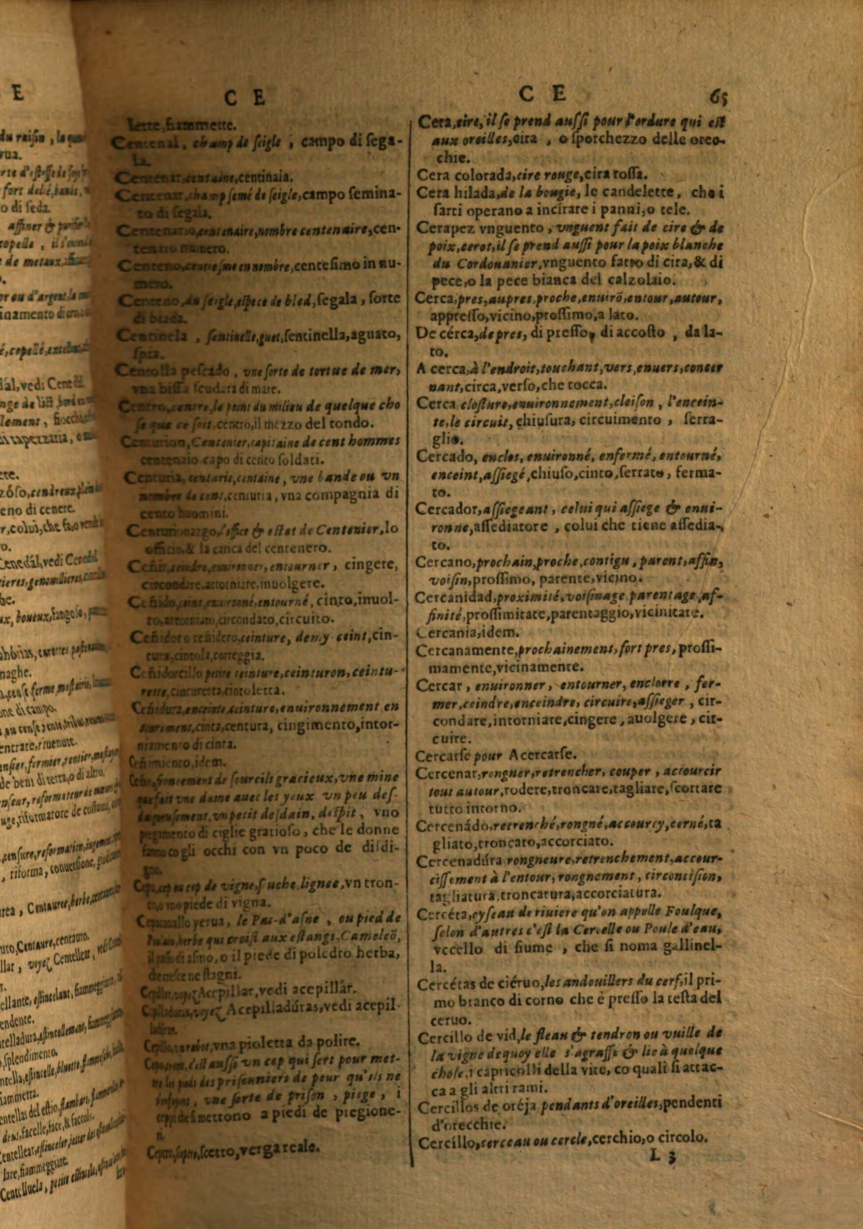 1617 - Samuel Crespin - Trésor des trois langues espagnole, française et italienne (Première partie) - Regensburg