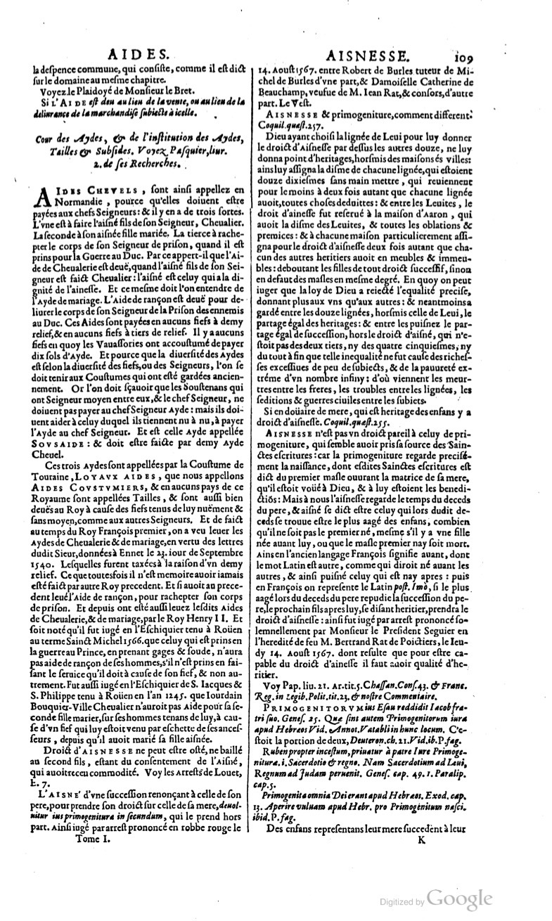 1629 - Veuve Nicolas Buon - Trésor du droit français (21754 T. 1) - BM Lyon