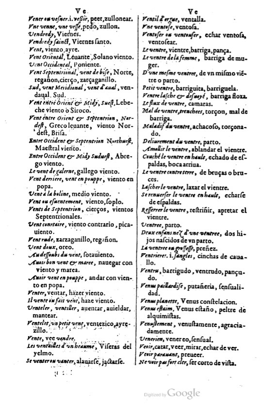 1621 - Adrian Tiffaine - Trésor des deux langues espagnole et française - BM Lyon