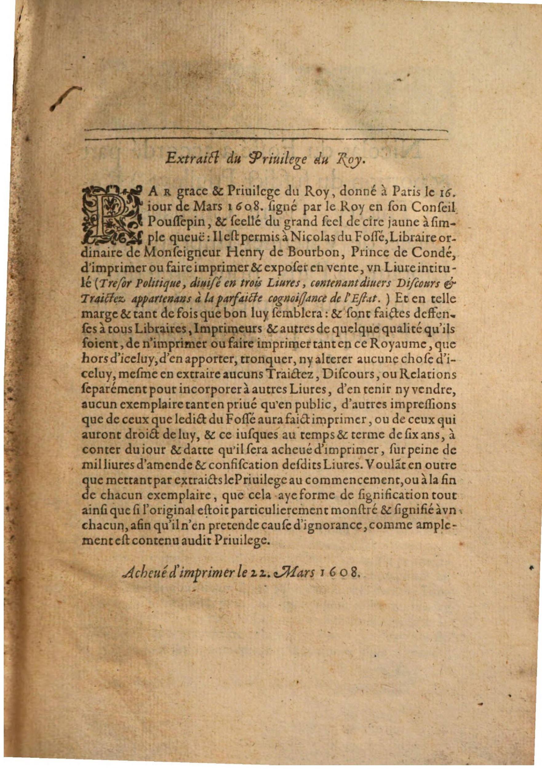 1608 - Thierry Rolin - Trésor politique - Augsbourg