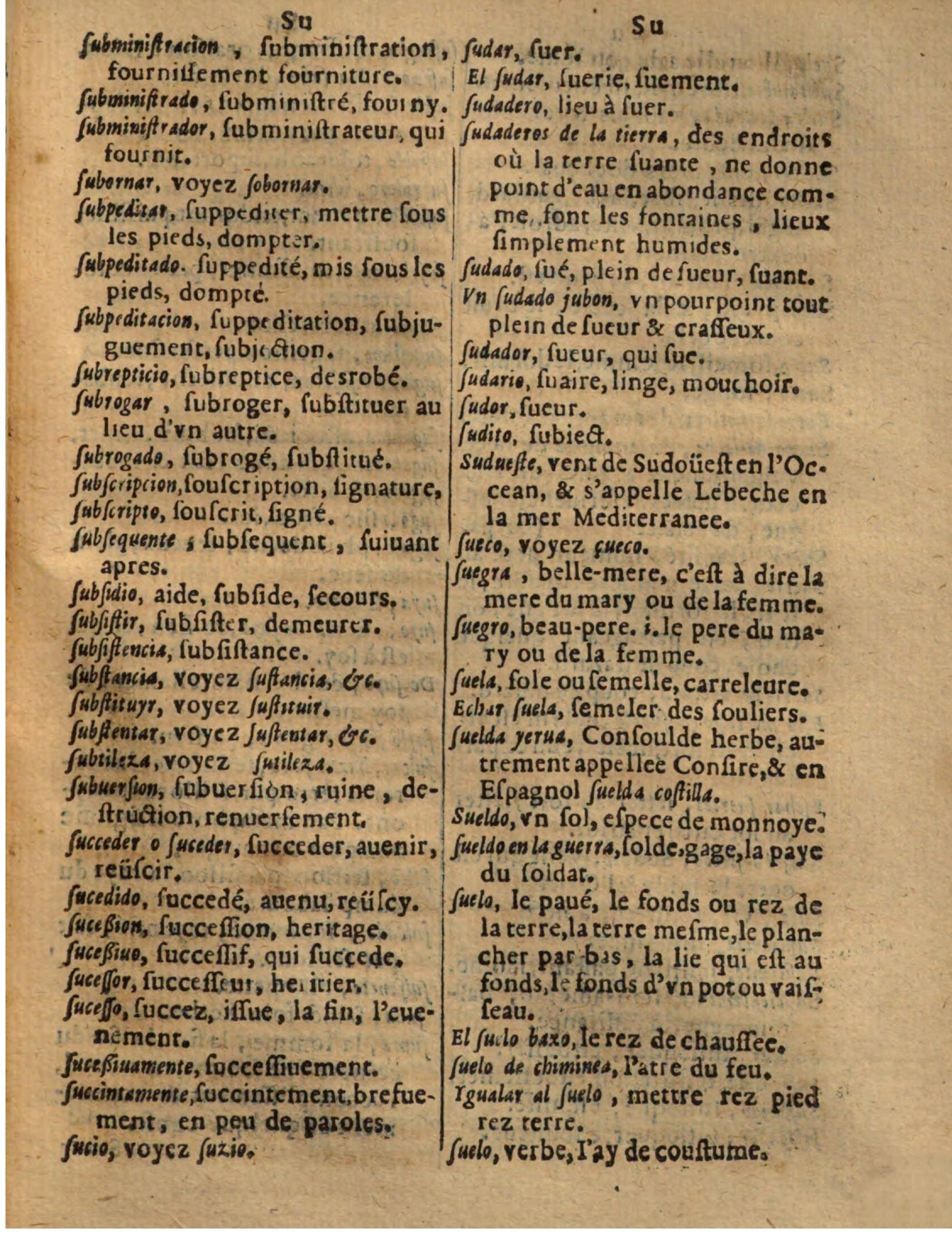 1625 - Hubert Antoine - Trésor des deux langues espagnole et française - Augsbourg