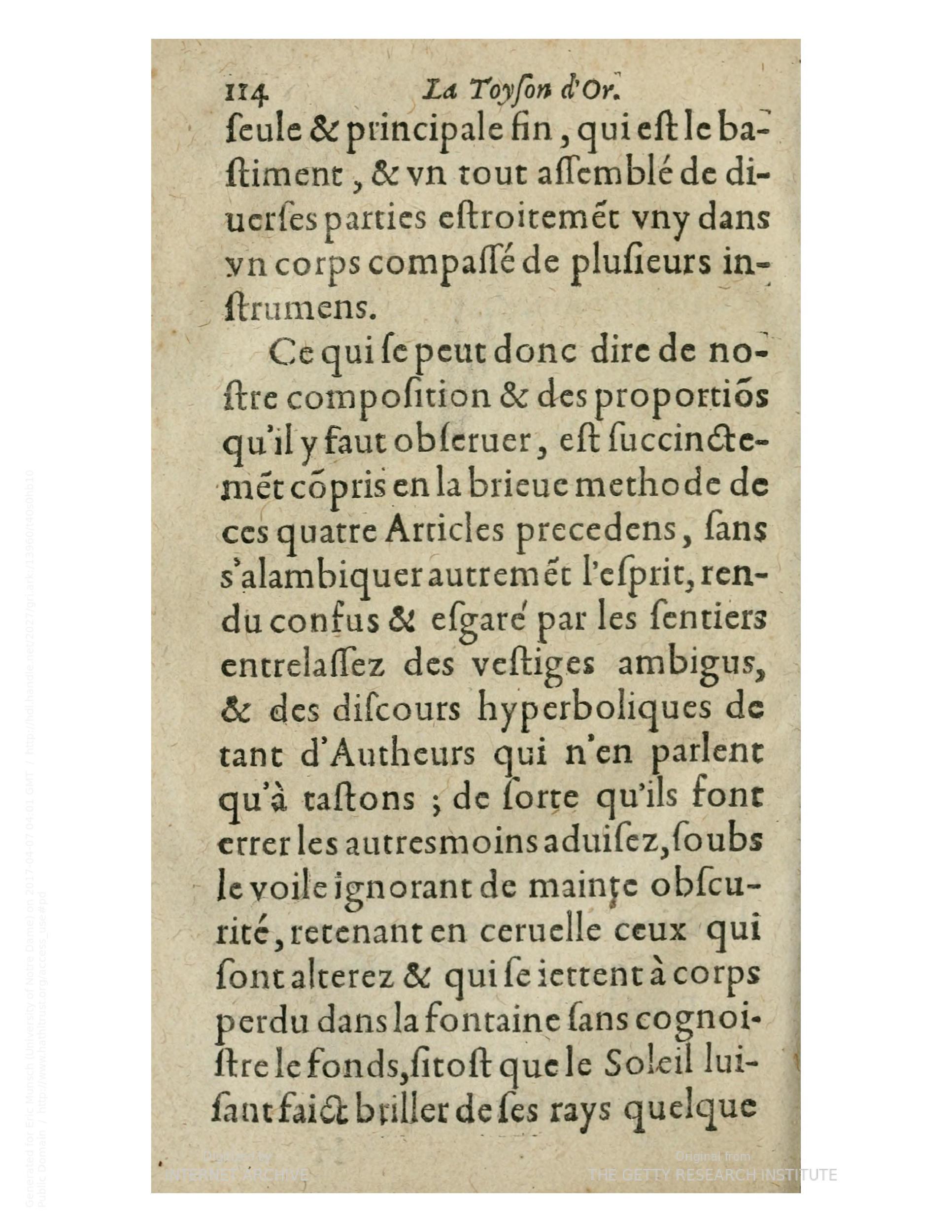 1612 - Charles Sevestre - Toison d’or ou la fleur des trésors - Getty Research Institute