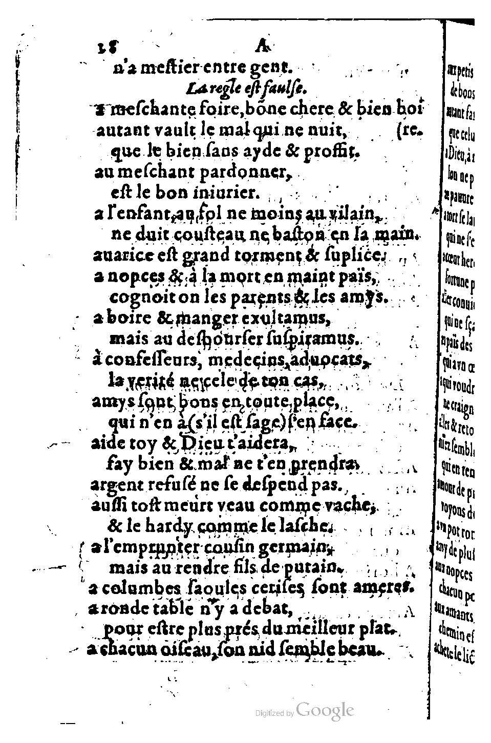 1582 - Nicolas Bonfons - Trésor des sentences dorées - BM Lyon 1582 - Nicolas Bonfons - Trésor des sentences dorées - BM Lyon