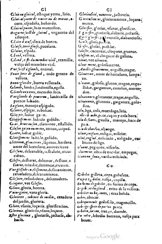 1621 - Adrian Tiffaine - Trésor des deux langues espagnole et française - BM Lyon
