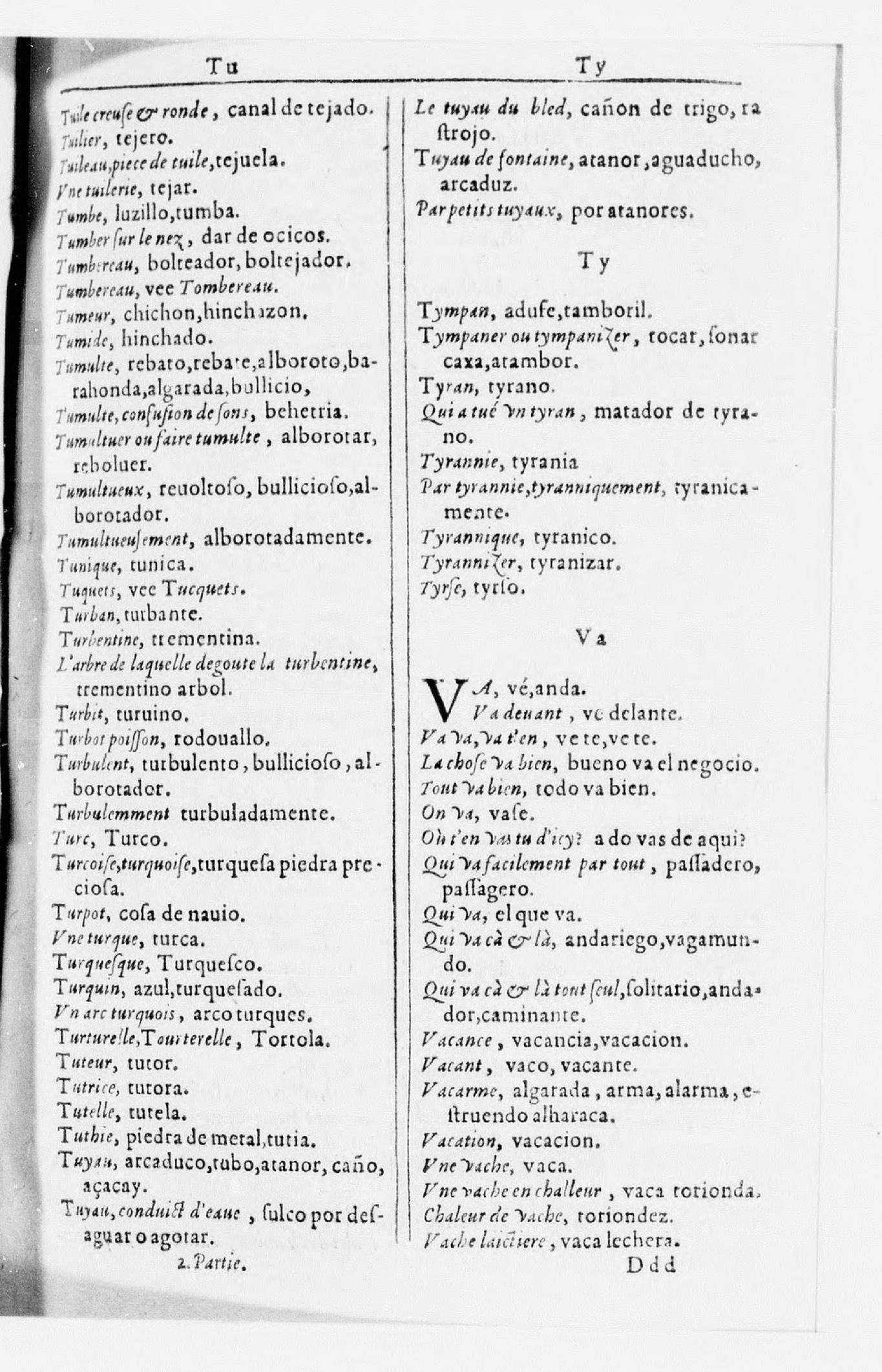 1616 - Veuve Marc Orry - Trésor des deux langues espagnole et française (Seconde partie) - BnF 1616 - Veuve Marc Orry - Trésor des deux langues espagnole et française (Seconde partie) - BnF