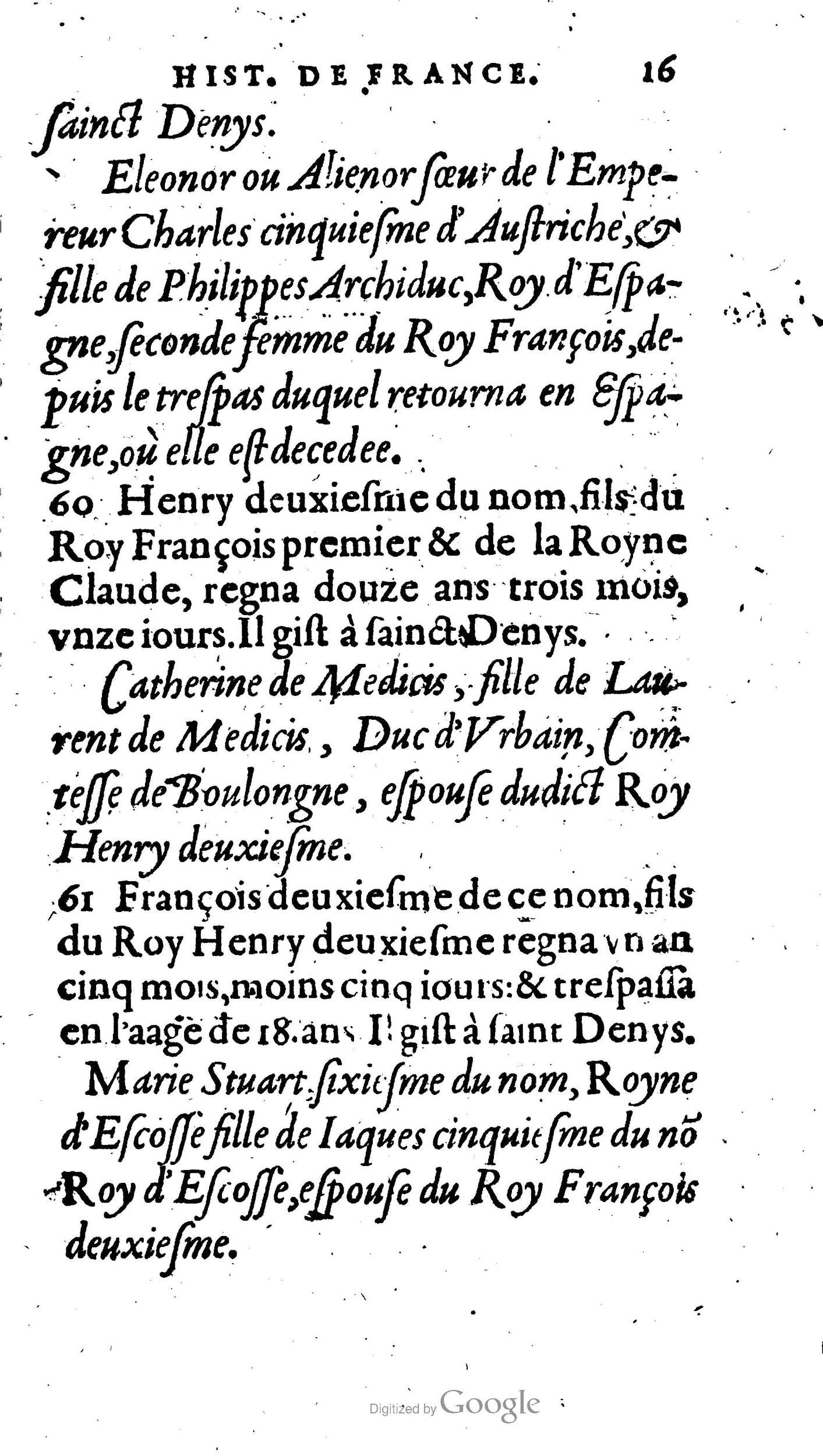 1604 - Galiot Corrozet - Trésor des histoires de France - BNC Florence 1604 - Galiot Corrozet - Trésor des histoires de France - BNC Florence