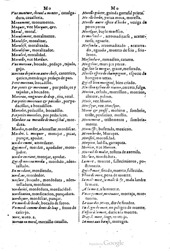 1621 - Adrian Tiffaine - Trésor des deux langues espagnole et française - BM Lyon