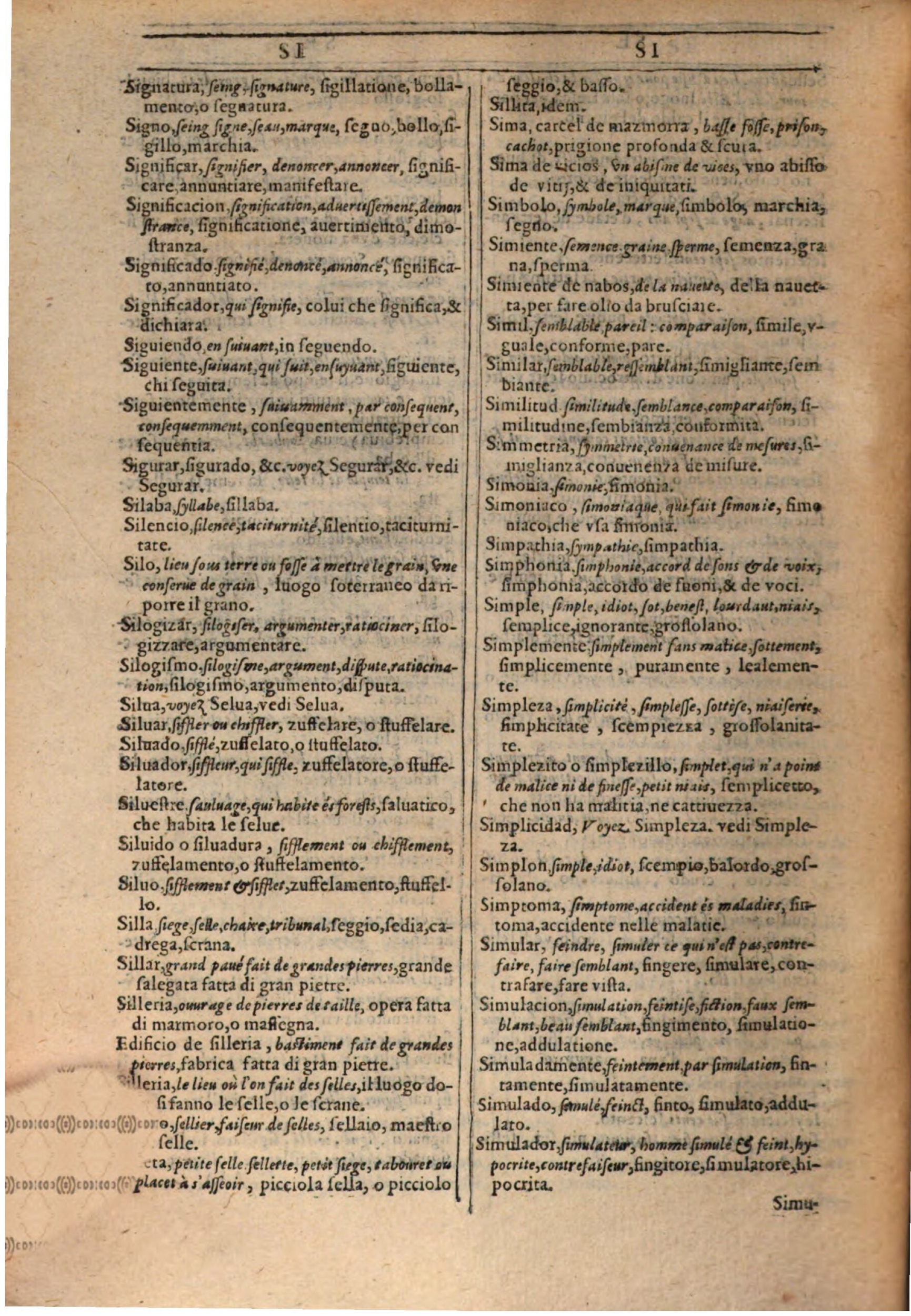 1609 - Philippe Albert et Alexandre Pernet - Trésor des trois langues française, italienne et espagnole (Première partie) - BSB Munich 1609 - Philippe Albert et Alexandre Pernet - Trésor des trois langues française, italienne et espagnole (Première partie) - BSB Munich
