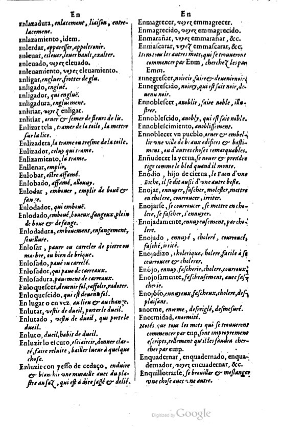 1621 - Adrian Tiffaine - Trésor des deux langues espagnole et française - BM Lyon