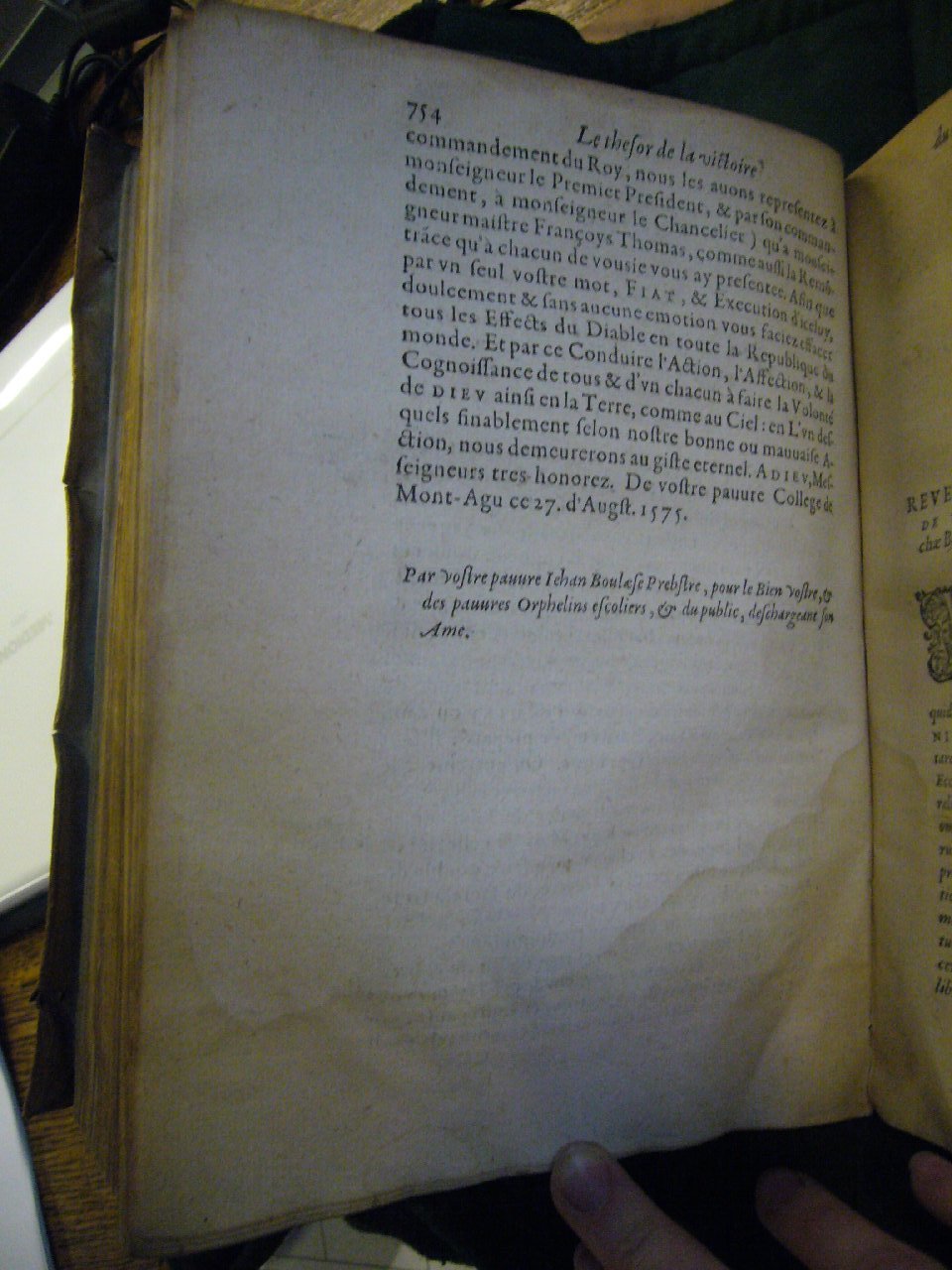 1578 - Nicolas Chesneau - Trésor et entière histoire de la triomphante victoire du corps de Dieu sur l’esprit malin - BnF Arsenal