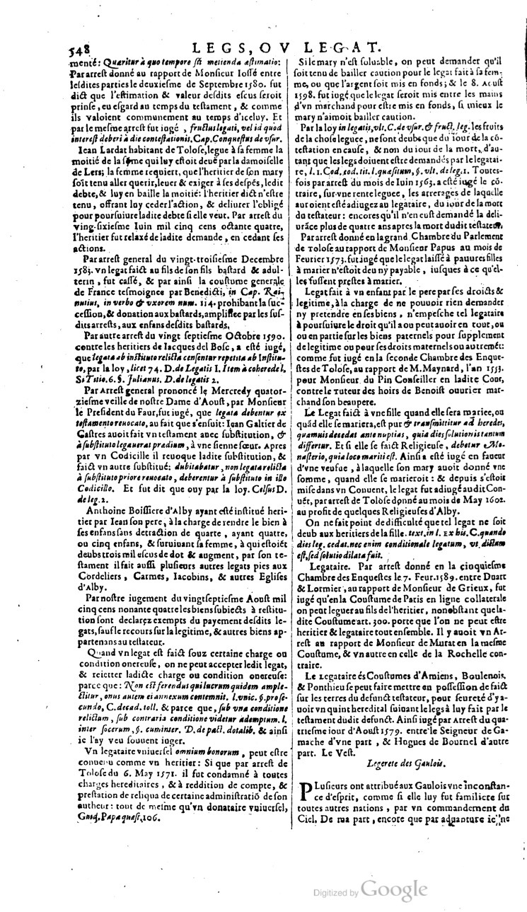 1629 - Veuve Nicolas Buon - Trésor du droit français (21754 T. 2) - BM Lyon
