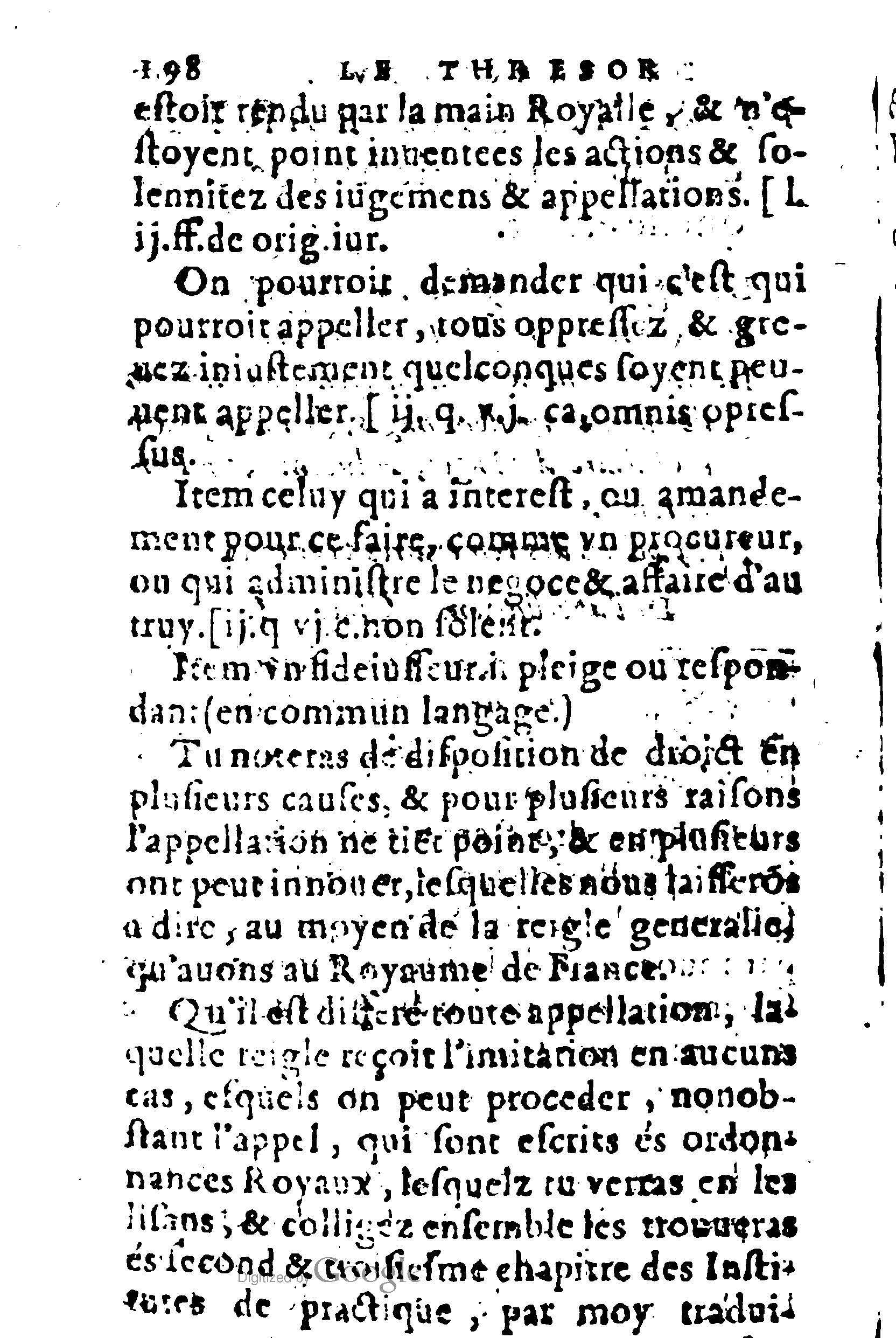1605 - Pierre Rigaud - Trésor de pratique pour les juges - BM Lyon 1605 - Pierre Rigaud - Trésor de pratique pour les juges - BM Lyon