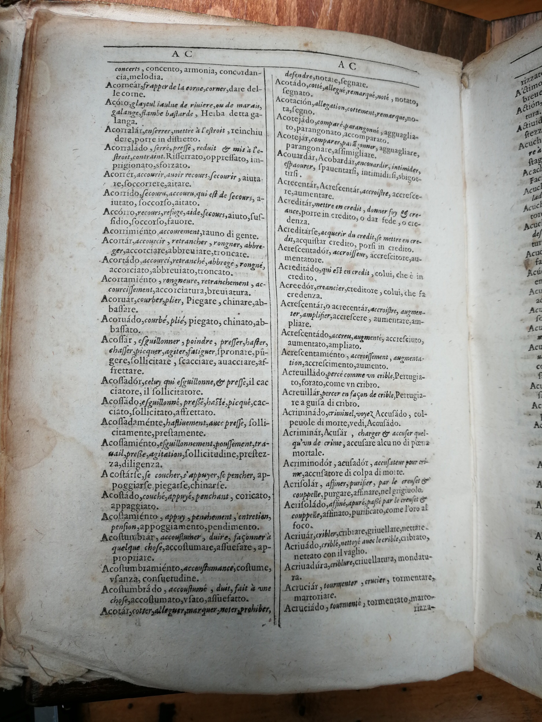 1609 - Philippe Albert et Alexandre Pernet - Trésor des trois langues française, italienne et espagnole (Première partie) - Venezia Marciana 1609 - Philippe Albert et Alexandre Pernet - Trésor des trois langues française, italienne et espagnole (Première partie) - Venezia Marciana
