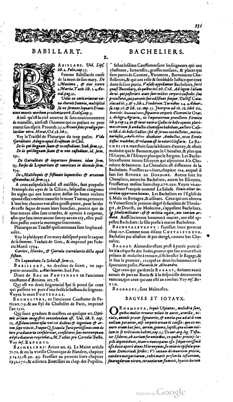 1629 - Veuve Nicolas Buon - Trésor du droit français (21754 T. 1) - BM Lyon