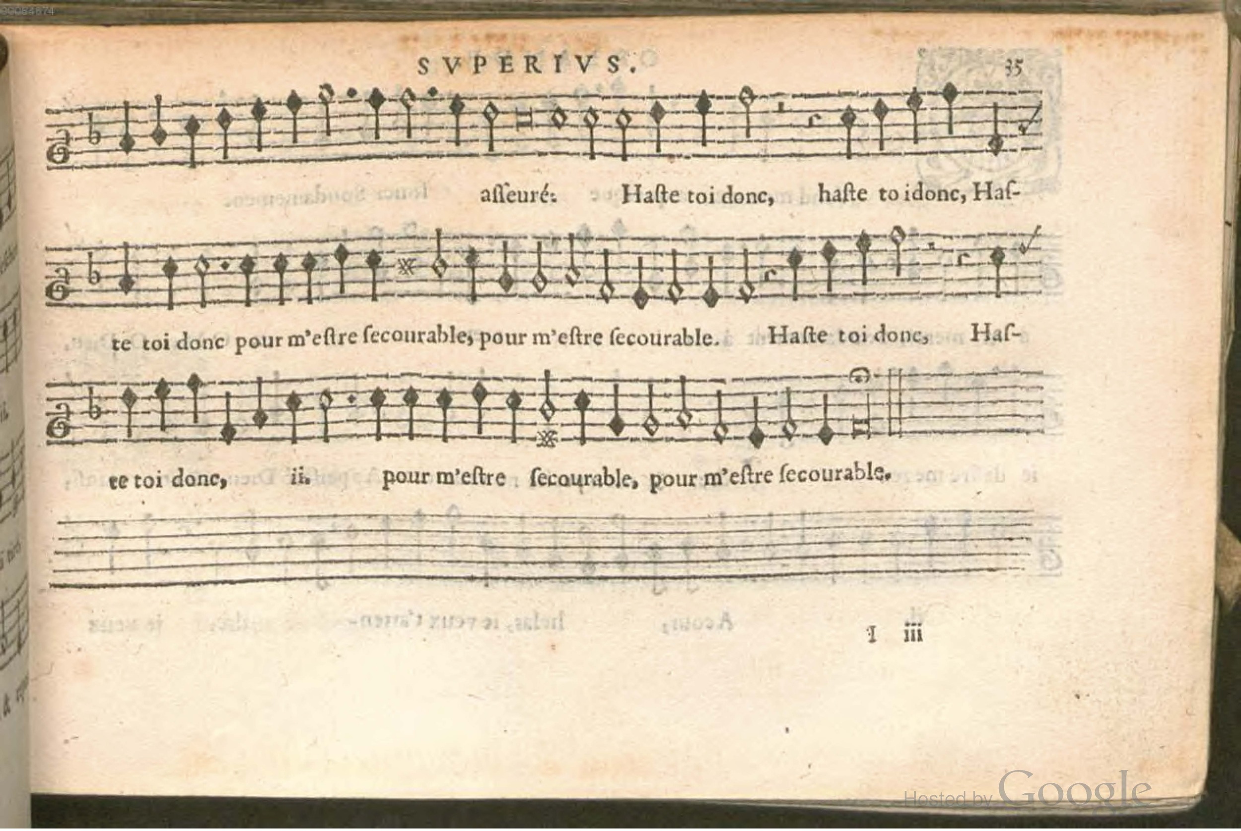 1576 - [Pierre de Saint-André] - Trésor de musique d’Orlande de Lassus Superius - BSB Munich