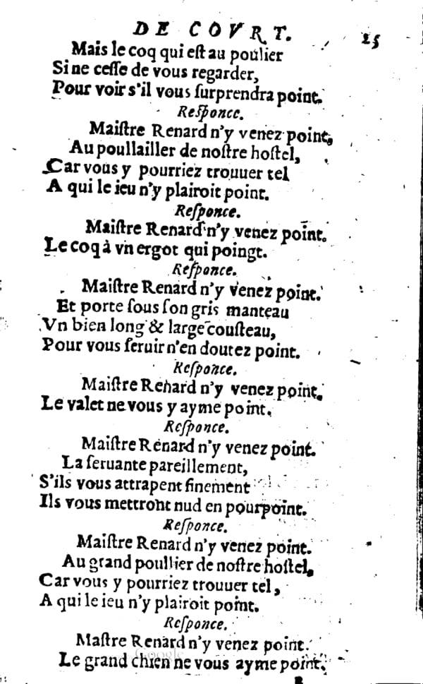 1606 - Théodore Reinsart - Trésor des chansons amoureuses recueillies des plus excellents airs de cour - Livre I - NK ČR Prague