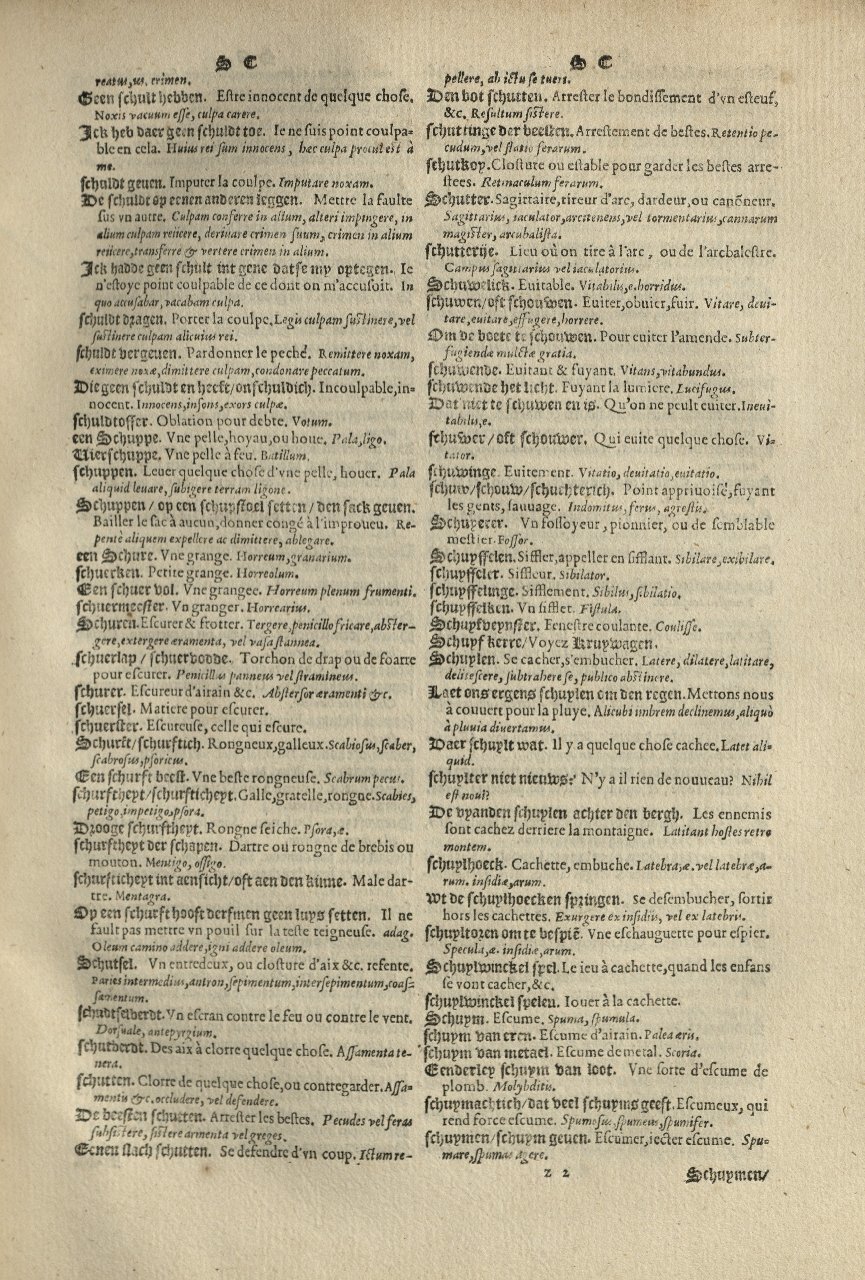 1573 - Christophe Plantin - Trésor du langage bas-allemand - Greifswald