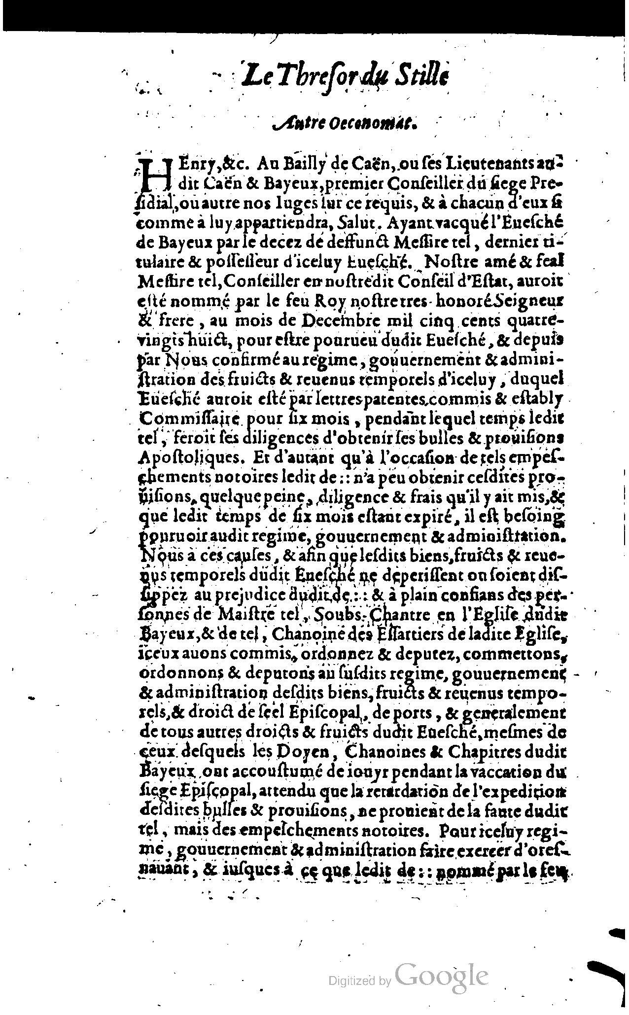 1614 - Jean Richer - Trésor du nouveau style et protocole de la chancellerie de France - BSB Munich