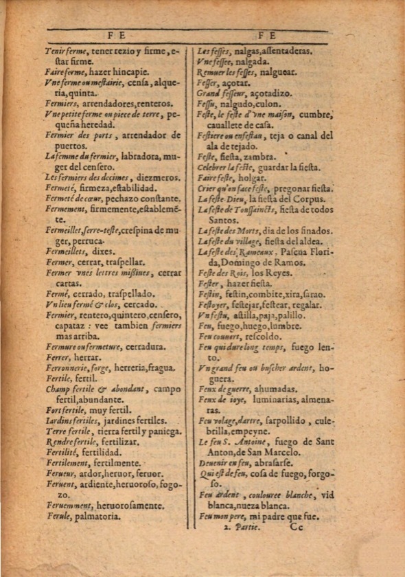 1607 - Marc Orry - Trésor des deux langues espagnole et française (Première et Seconde parties) - ÖNB Wien