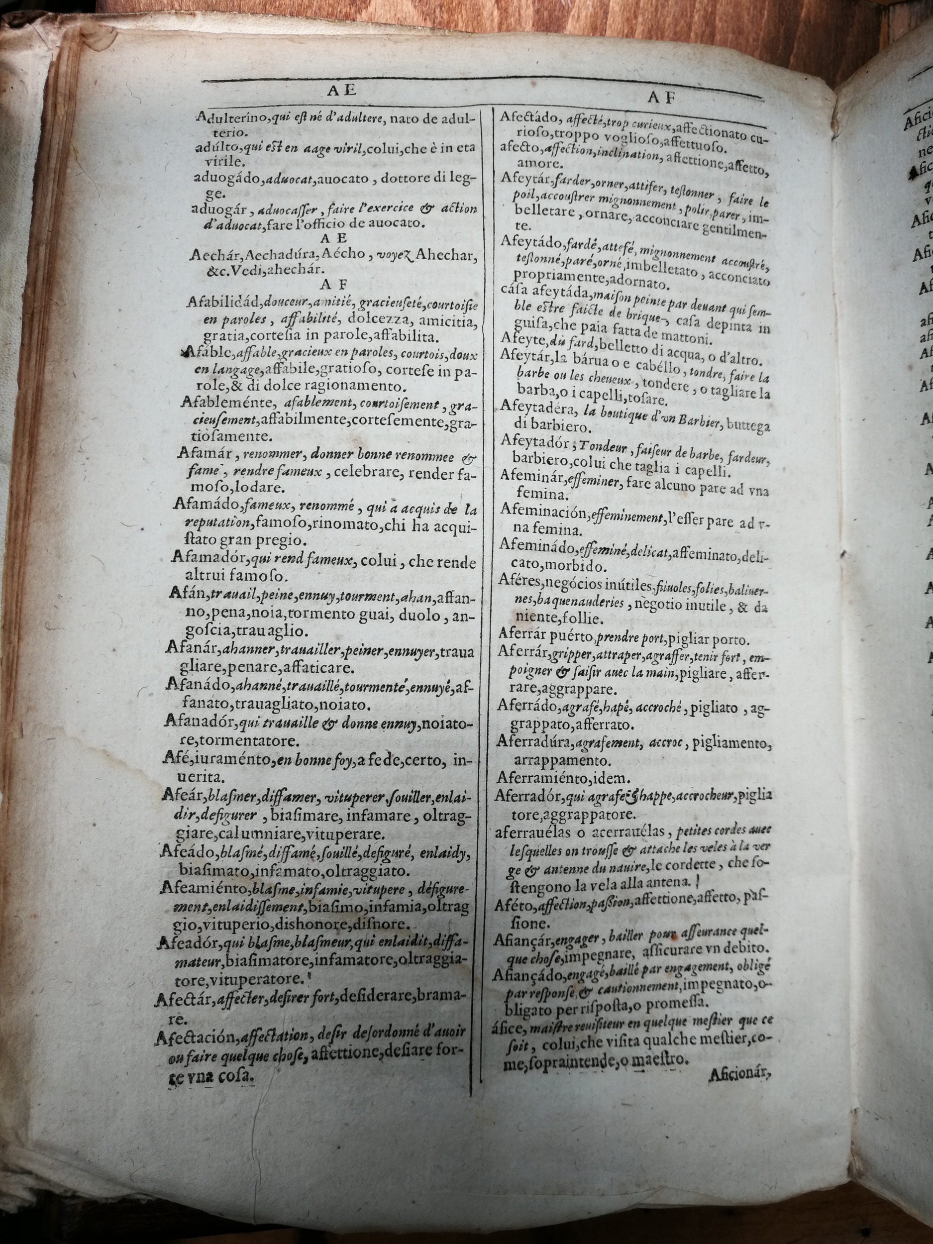 1609 - Philippe Albert et Alexandre Pernet - Trésor des trois langues française, italienne et espagnole (Première partie) - Venezia Marciana 1609 - Philippe Albert et Alexandre Pernet - Trésor des trois langues française, italienne et espagnole (Première partie) - Venezia Marciana
