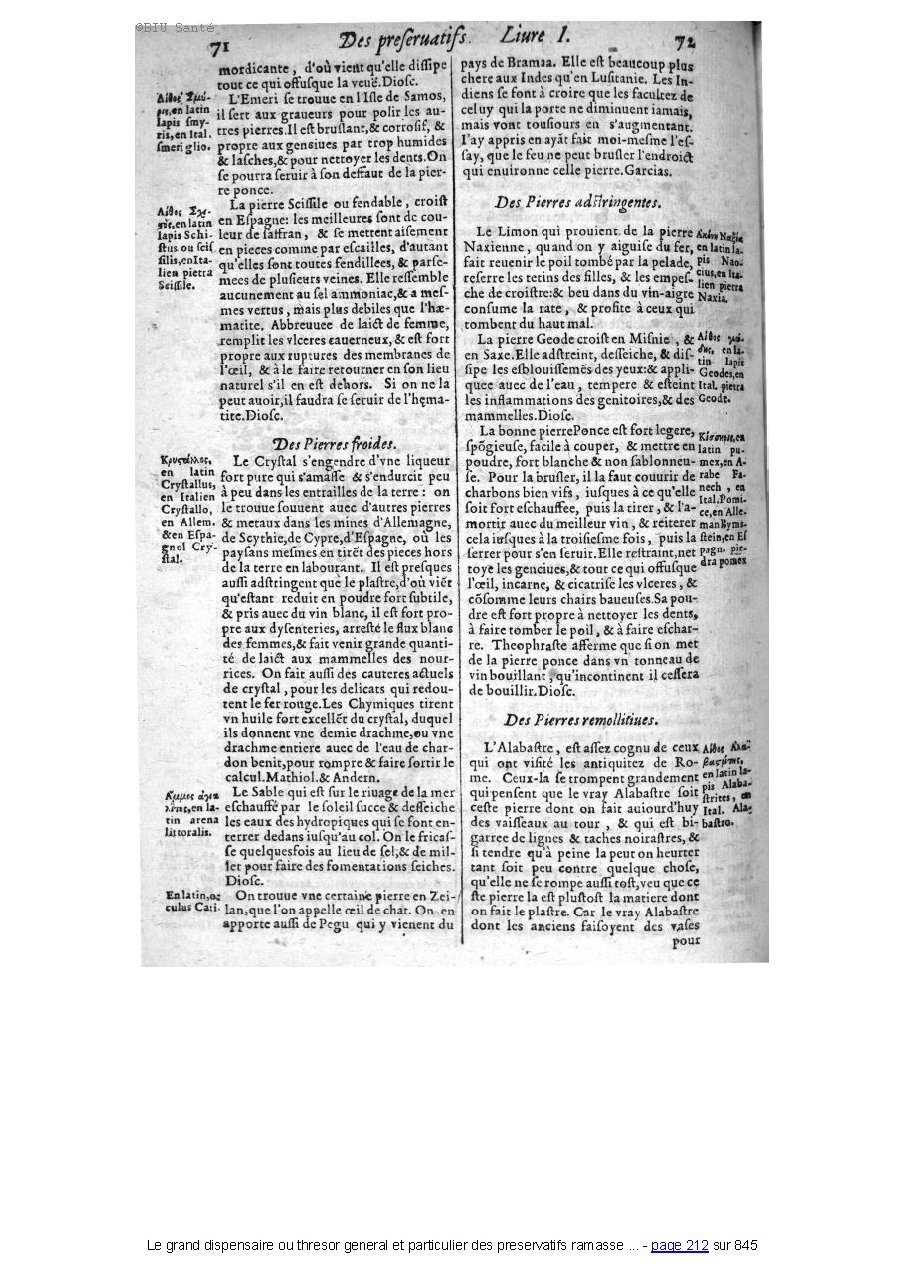 1609 - Étienne Gamonet - Grand dispensaire ou Trésor général et particulier des préservatifs - BIU Santé 1609 - Étienne Gamonet - Grand dispensaire ou Trésor général et particulier des préservatifs - BIU Santé