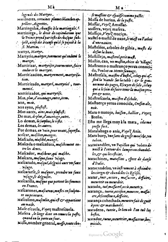 1616 - Veuve Marc Orry - Trésor des deux langues espagnole et française (Première et Seconde parties) - BM Lyon