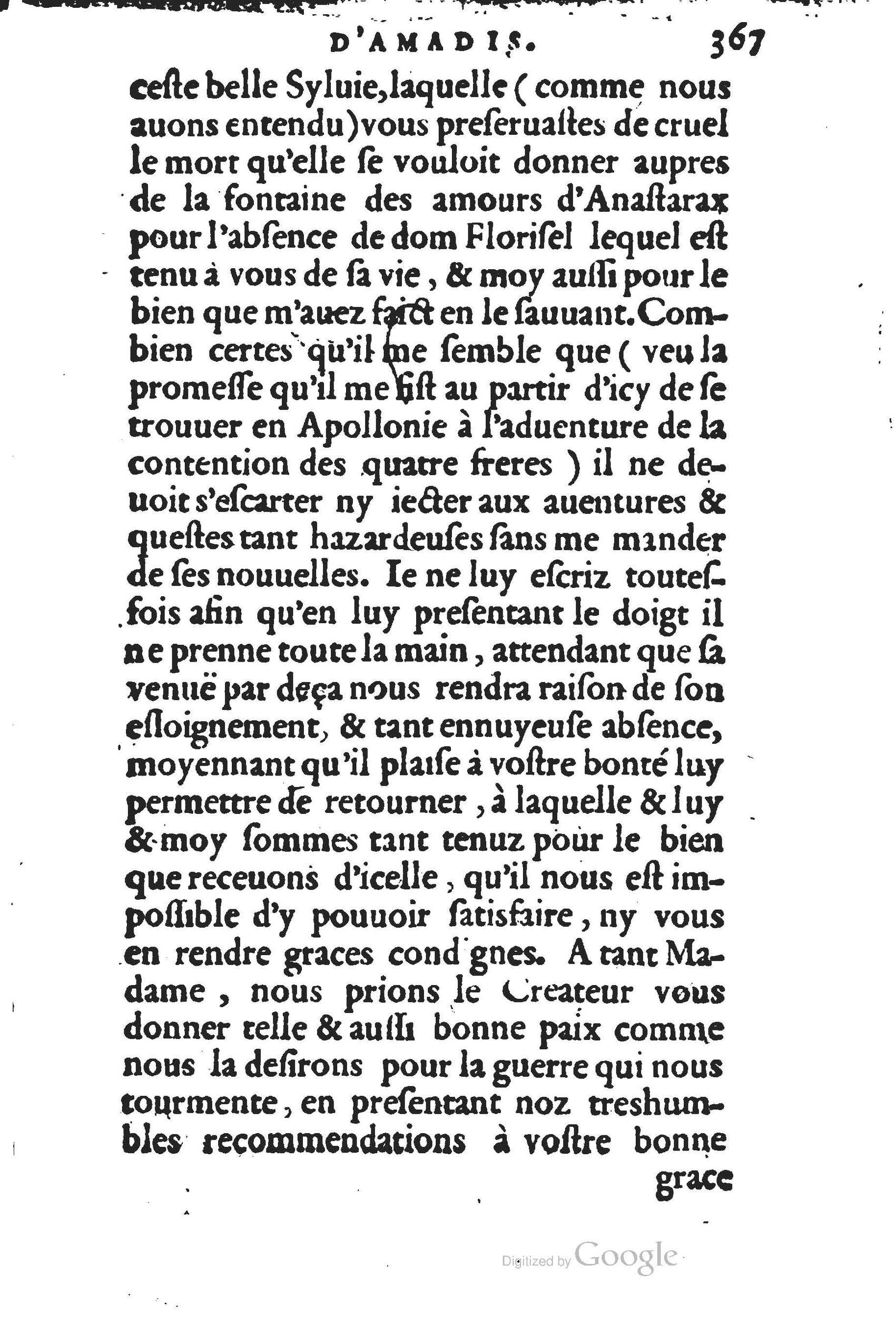 1560 - Jean d’Ogerolles et Gabriel Cotier Lyon - Trésor des Amadis - BSB Munich