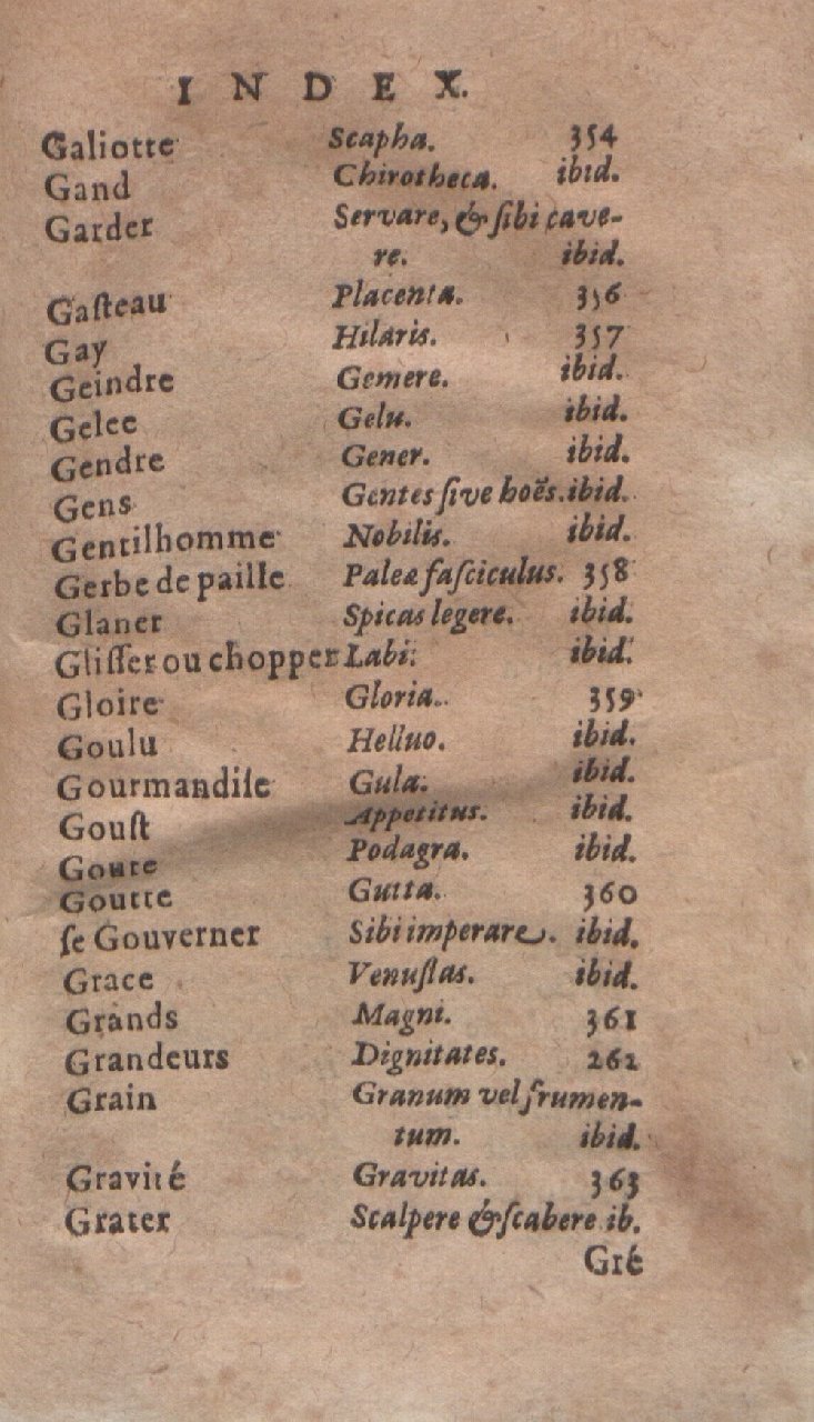 1612 - Dominicus Custos - Trésor des proverbes français  - Bibliopol-Olomuc