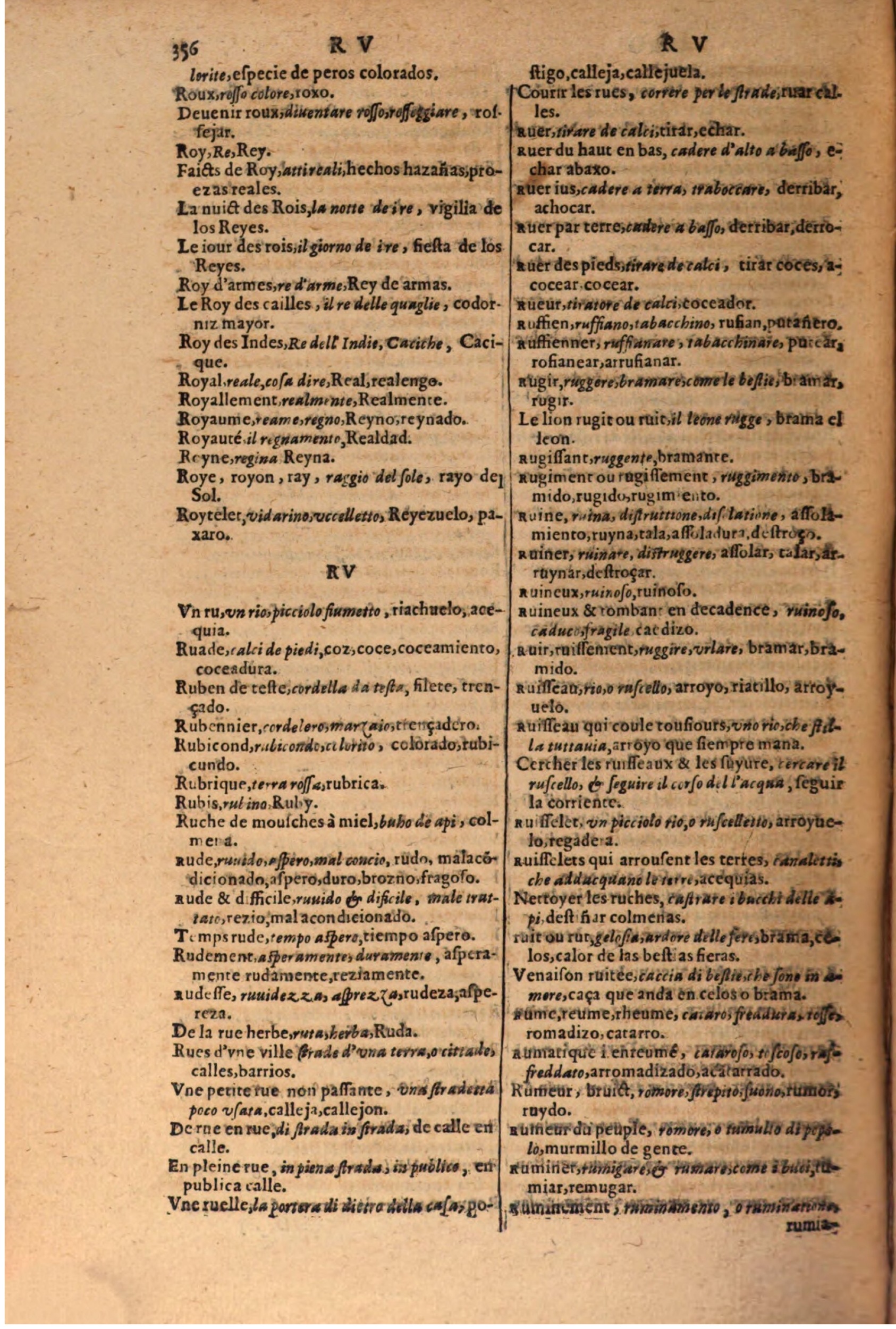 1616 - Pierre de la Rovière - Trésor des trois langues (Seconde partie) - BSB Munich