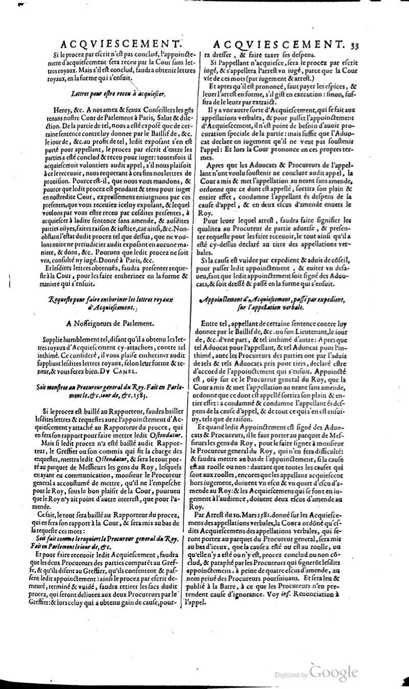 1629 - Veuve Nicolas Buon - Trésor du droit français (29620 T. 1) - BM Lyon
