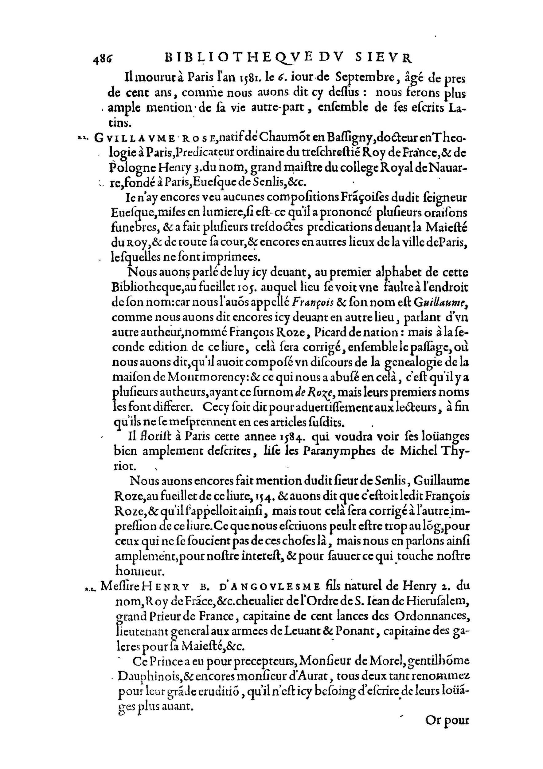 1584 - Abel L&#039;Angelier - Bibliothèques françaises - BnF