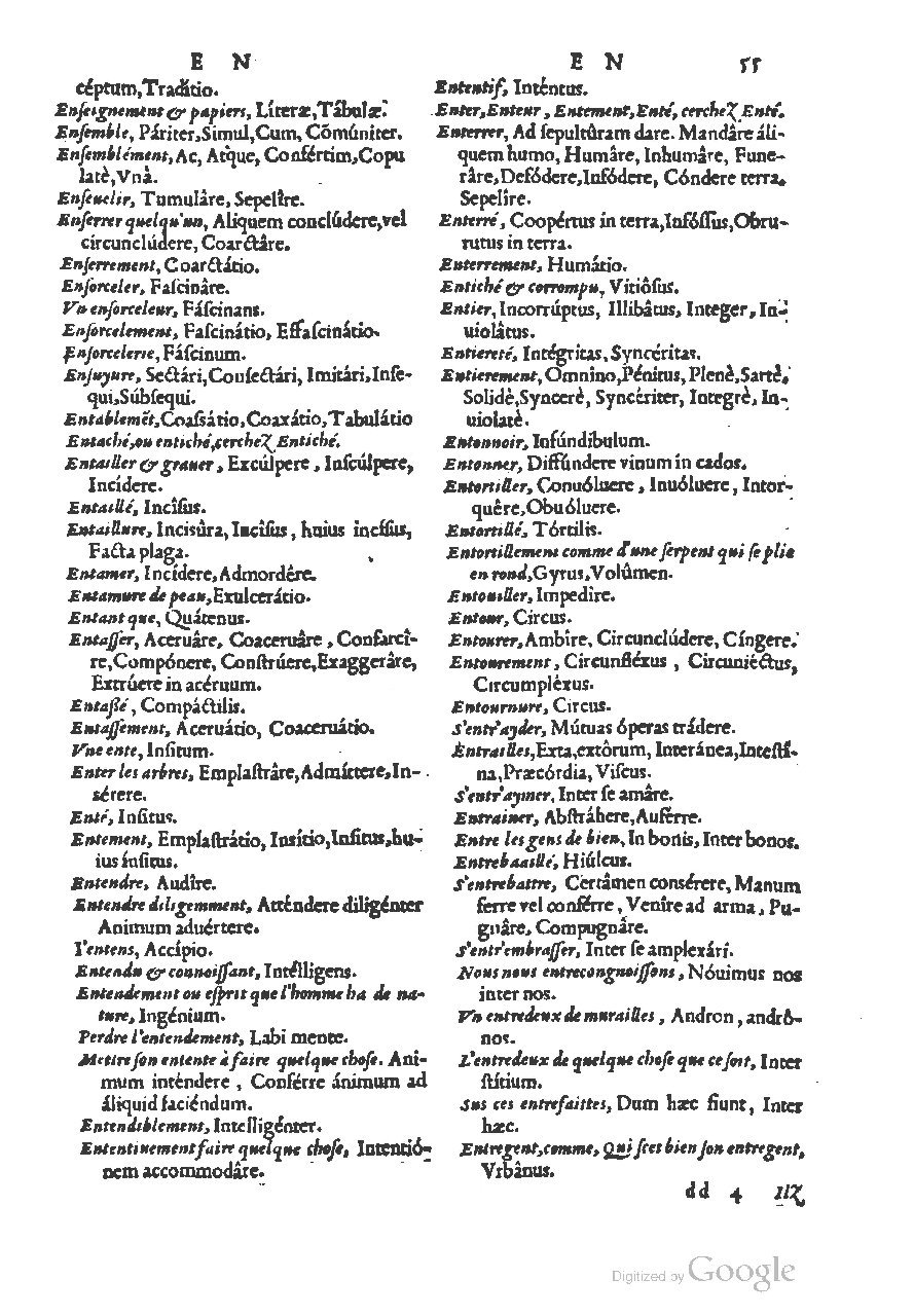 1558 - Guillaume Rouillé - Trésor des mots et traits français - BSB Munich