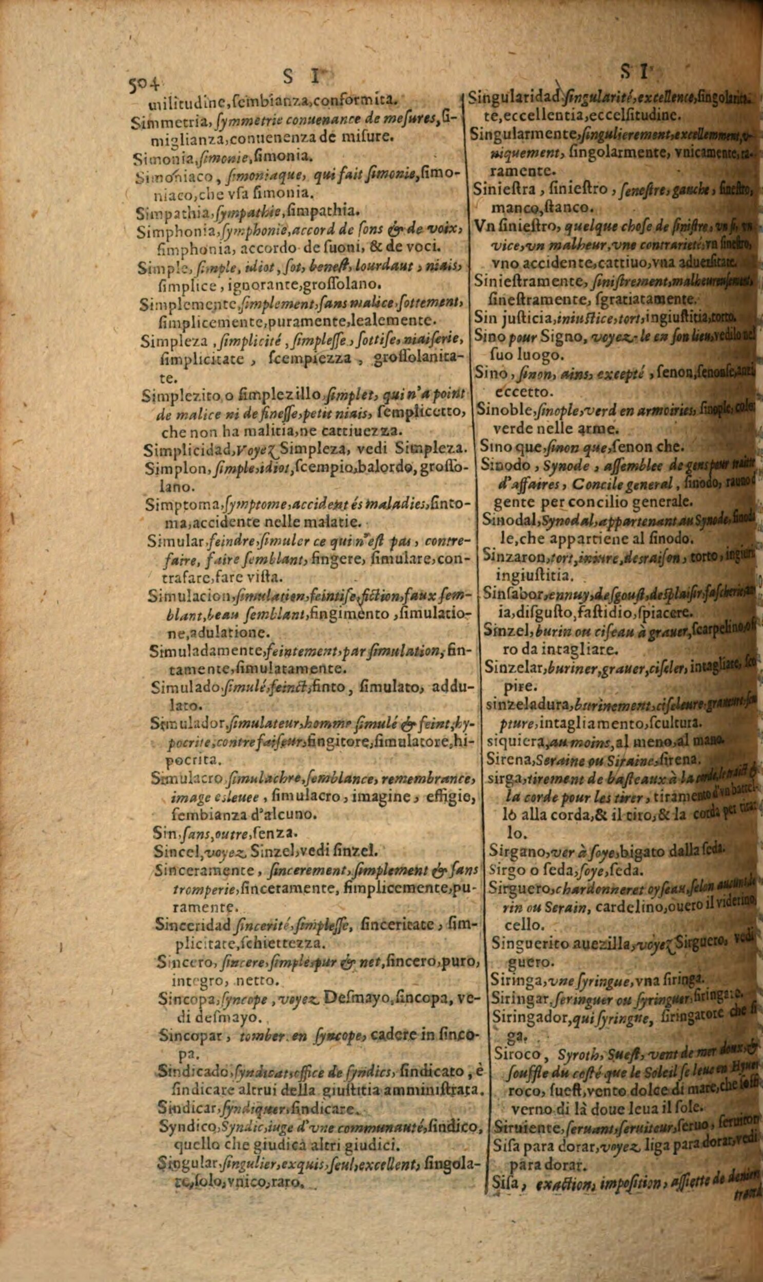 1617 - Samuel Crespin - Trésor des trois langues espagnole, française et italienne (Première partie) - Regensburg