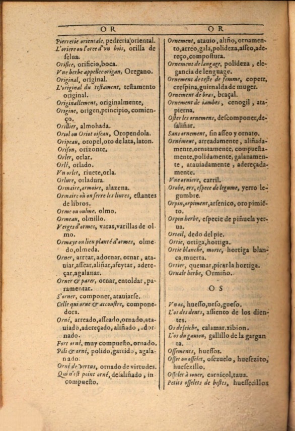 1607 - Marc Orry - Trésor des deux langues espagnole et française (Première et Seconde parties) - ÖNB Wien