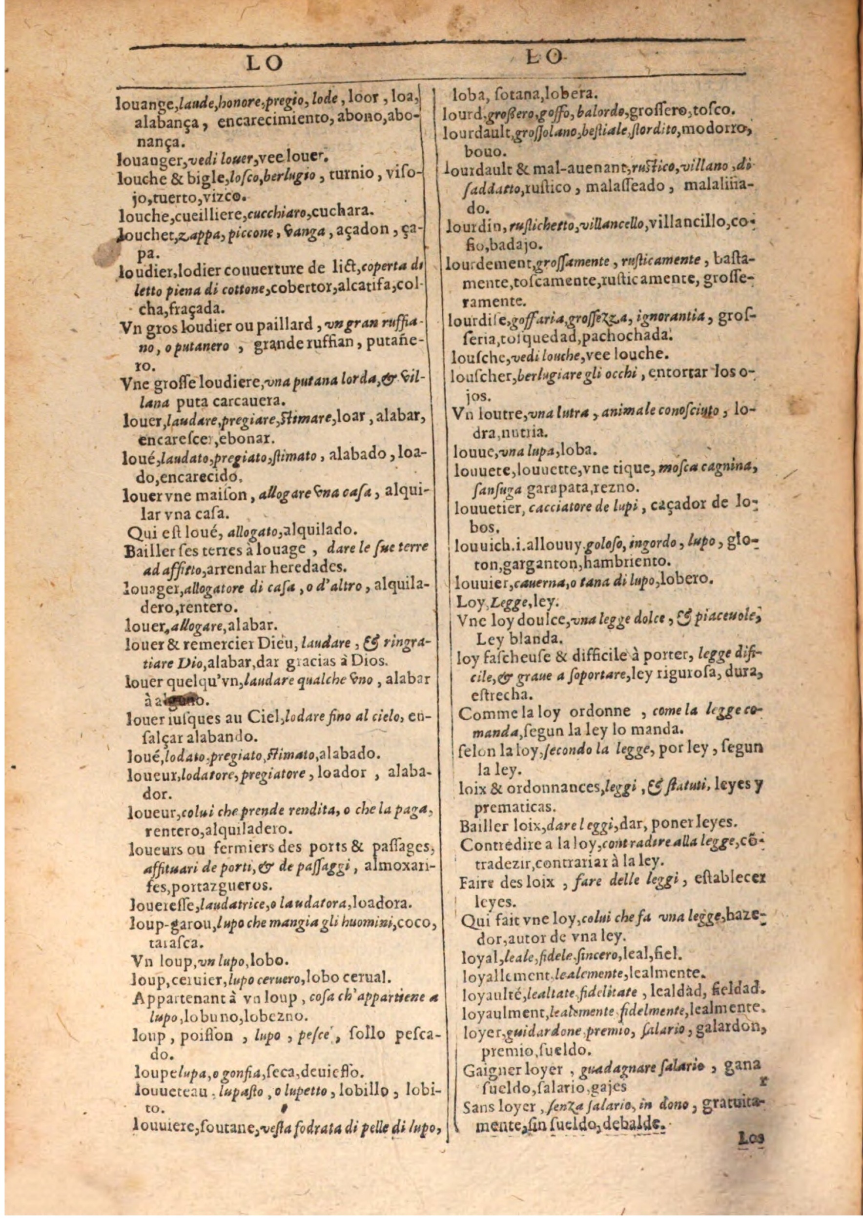 1609 - Philippe Albert et Alexandre Pernet - Trésor des trois langues française, italienne et espagnole (Seconde partie) - BSB Munich 1609 - Philippe Albert et Alexandre Pernet - Trésor des trois langues française, italienne et espagnole (Seconde partie) - BSB Munich