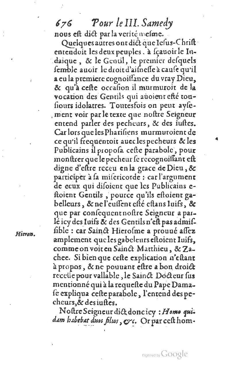 1607 - Nicolas Du Fossé - Trésor quadragésimal - T 01 - BM Lyon