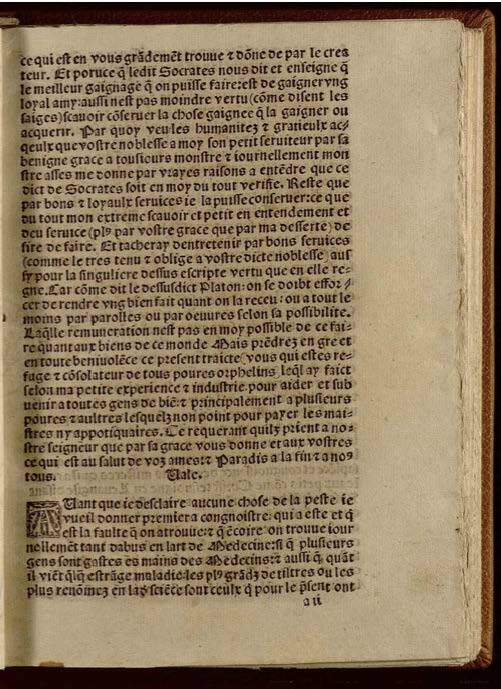 1532 - Jean Bignon - Trésor du remède préservatif et guérison de la peste - Séville Capitular y Colombina