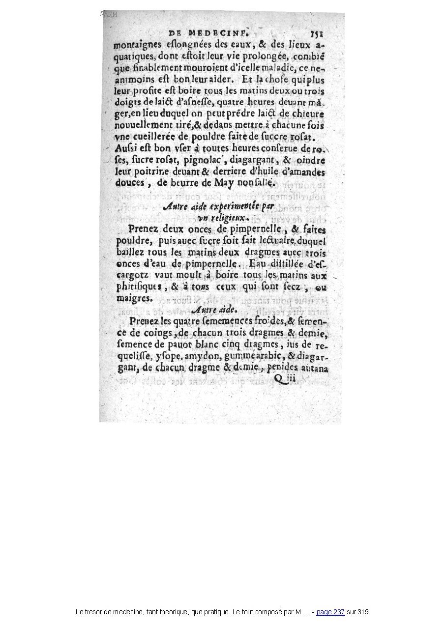 1560 - Pierre et Jan Moine - Trésor de médecine - Université Paris Cité