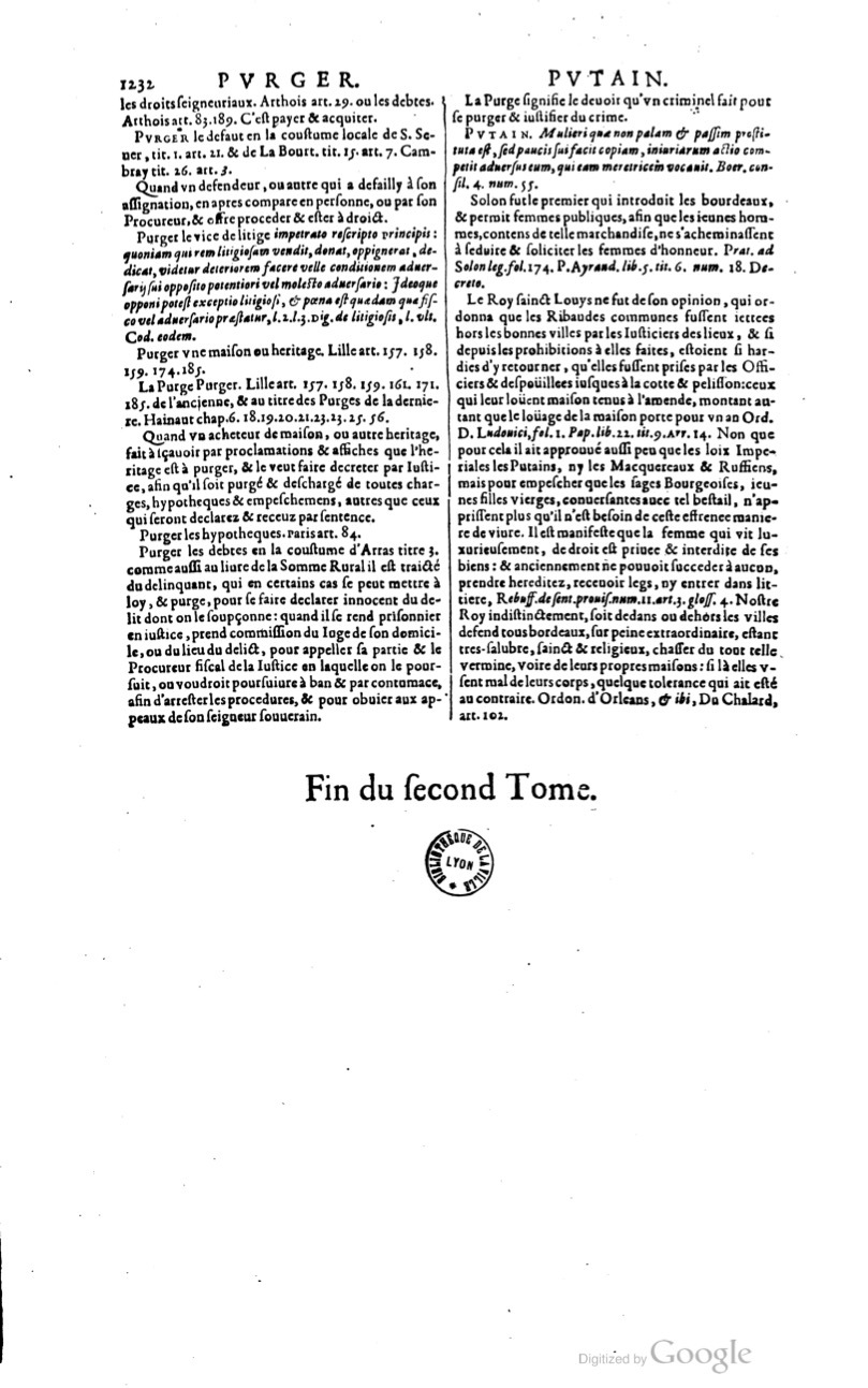 1629 - Veuve Nicolas Buon - Trésor du droit français (21754 T. 2) - BM Lyon 1629 - Veuve Nicolas Buon - Trésor du droit français (21754 T. 2) - BM Lyon