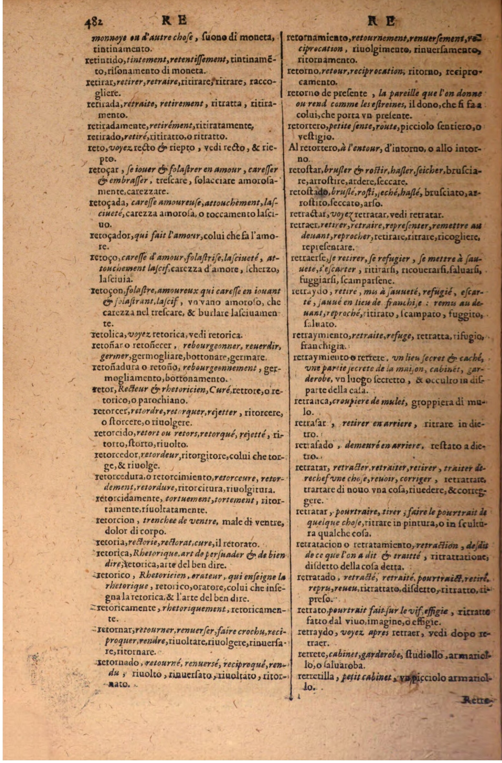 1606 - Samuel Crespin - Thresor des trois langues, francoise, italiene et espagnolle - BSB Munich