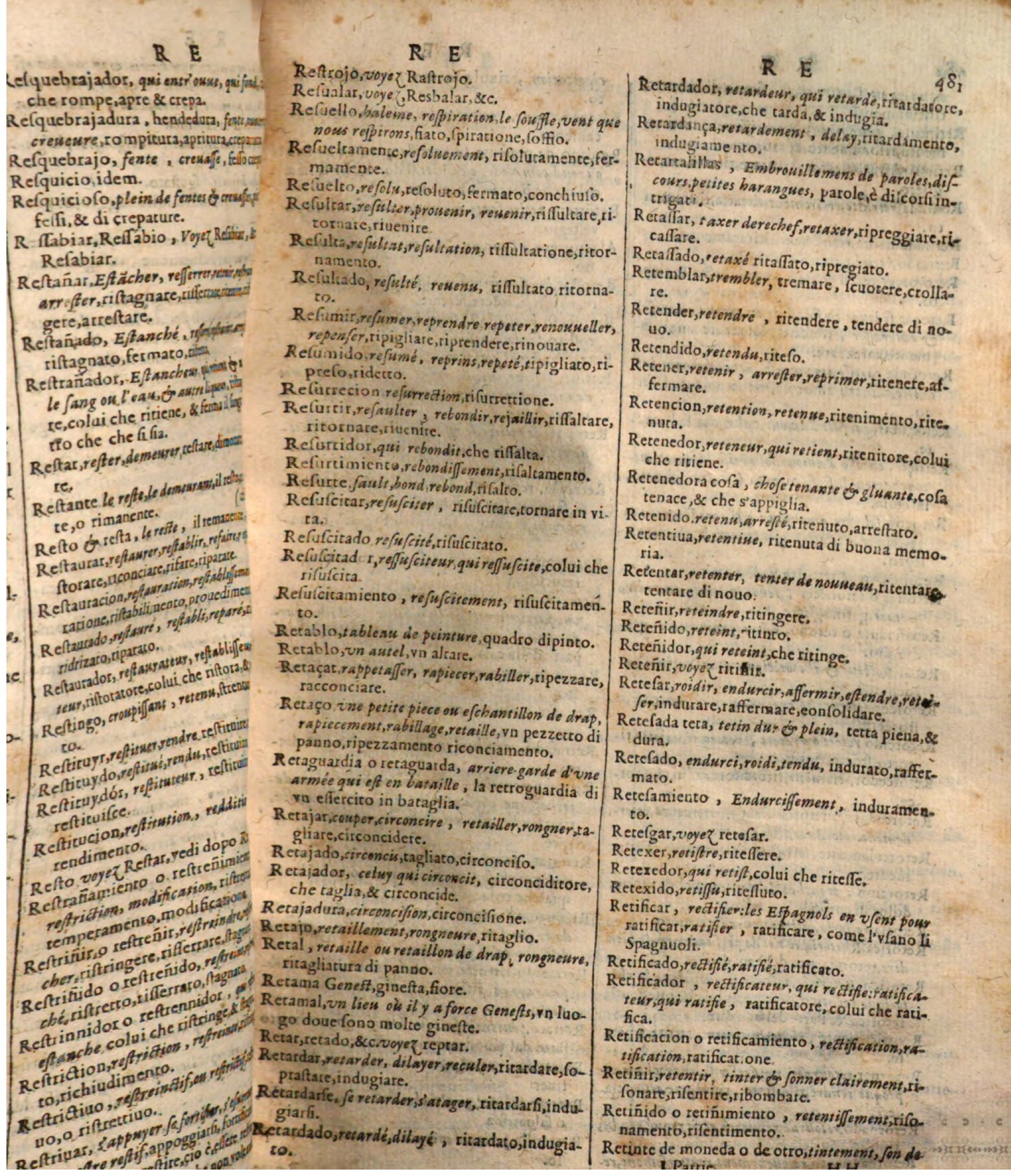 1644 - Jacques Crespin - Trésor des trois langues - Passau 1644 - Jacques Crespin - Trésor des trois langues - Passau