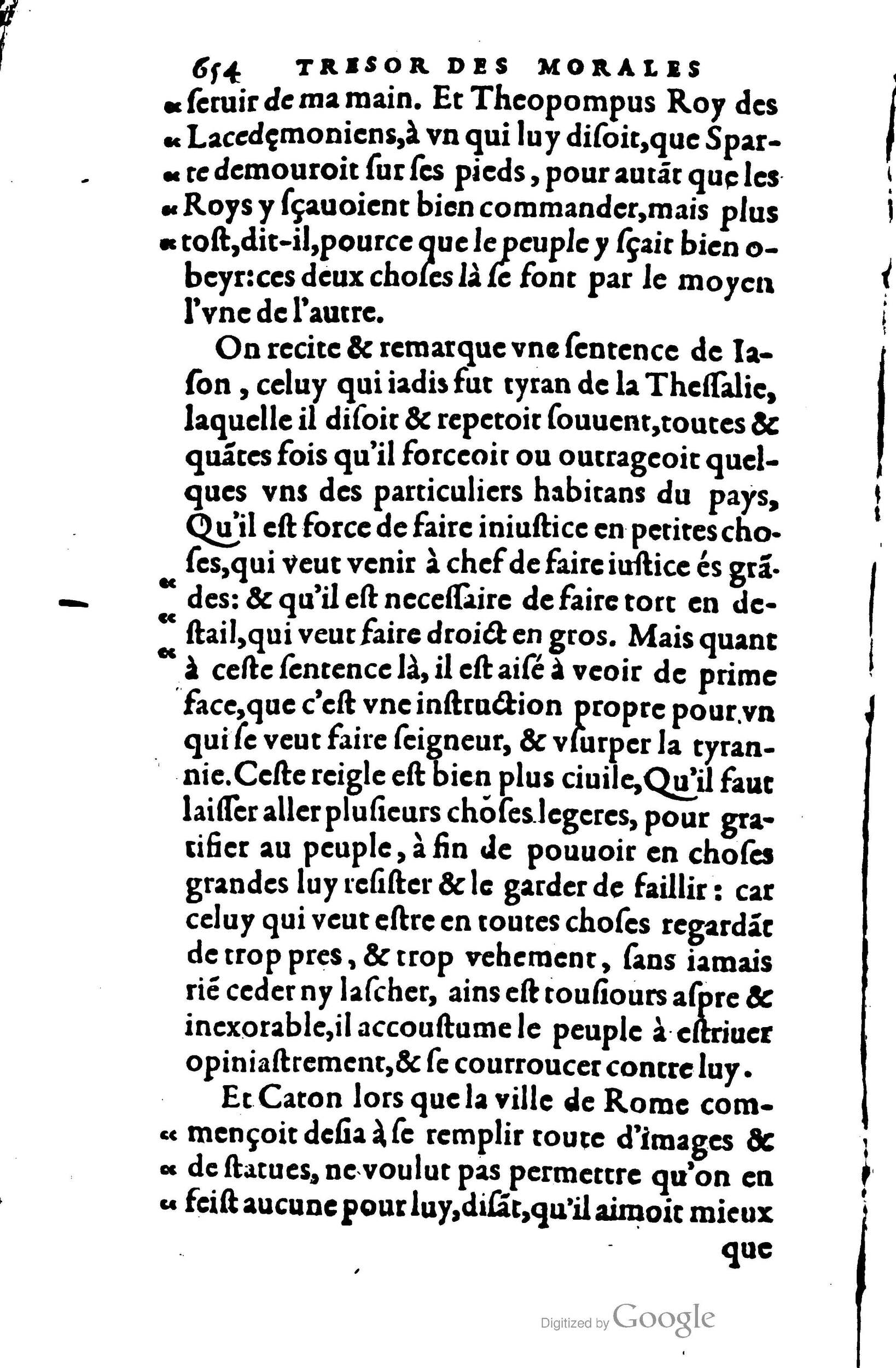 1578 - Jean Poupy - Trésor des morales de Plutarque - BSB Munich