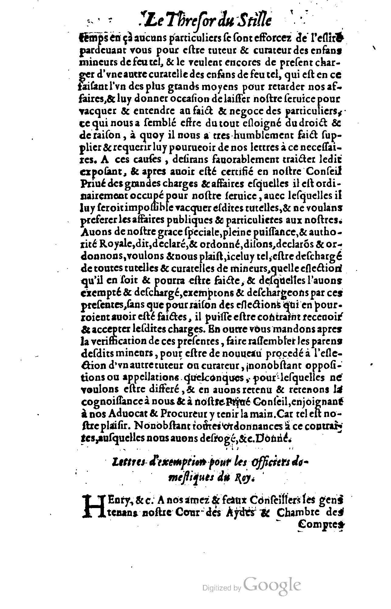 1614 - Jean Richer - Trésor du nouveau style et protocole de la chancellerie de France - BSB Munich