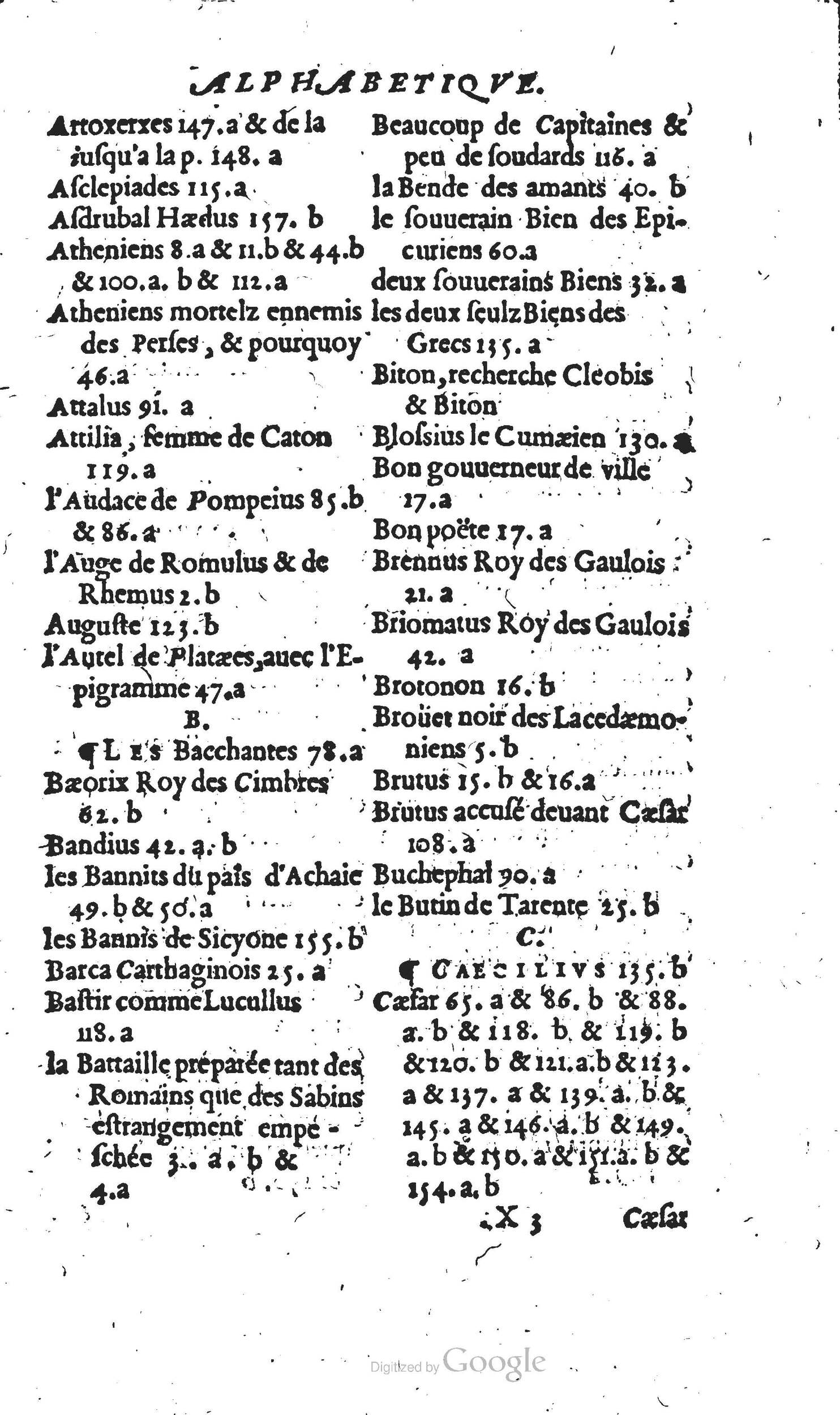 1567 - Willem Silvius - Trésor des vies de Plutarque - Anvers Musée Plantin-Moretus
