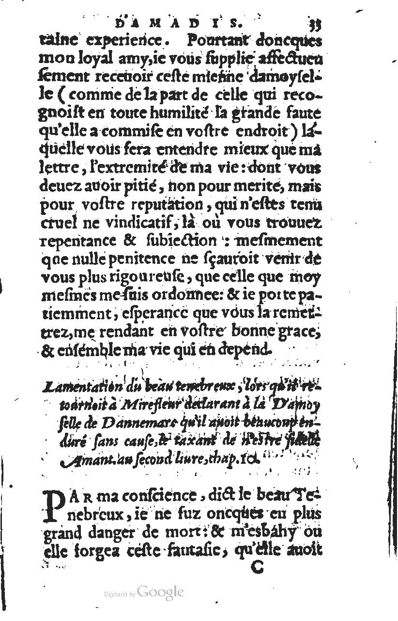 1567 - Jean Pygot - Trésor des Amadis - BM Lyon